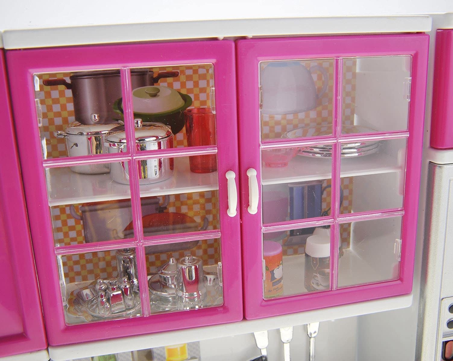 My Modern Kitchen Full Deluxe Kit Battery Operated Kitchen Playset: Refrigerator, Stove, Microwave