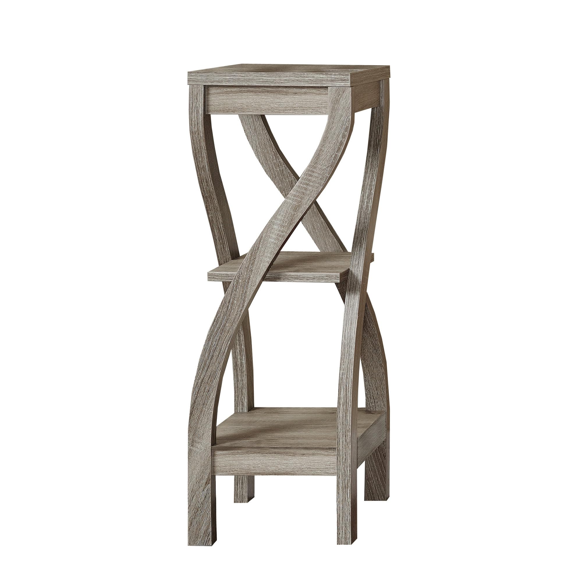 Accent Table, Side, End, Plant Stand, Square, Living Room, Bedroom, Laminate, Brown, Contemporary, Modern