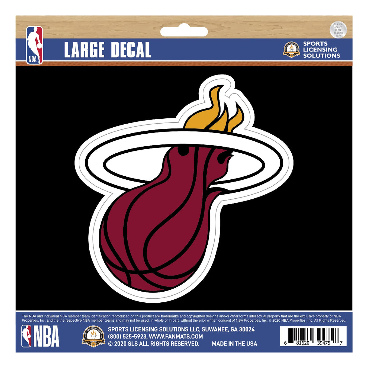 Fanmats 63239 Miami Heat Large Decal Sticker