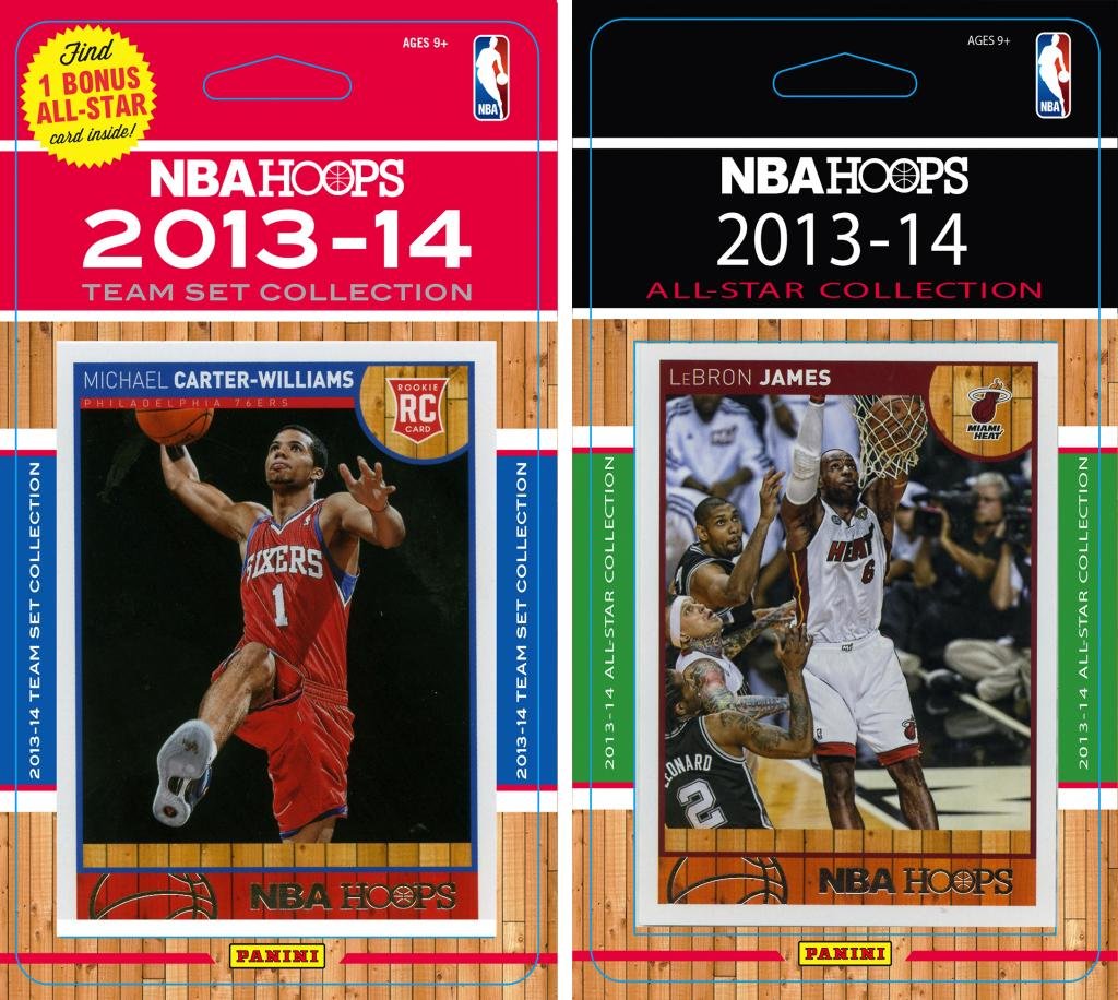 NBA Philadelphia 76ers Licensed 2013-14 Hoops Team Set Plus 2013-24 Hoops All-Star Set