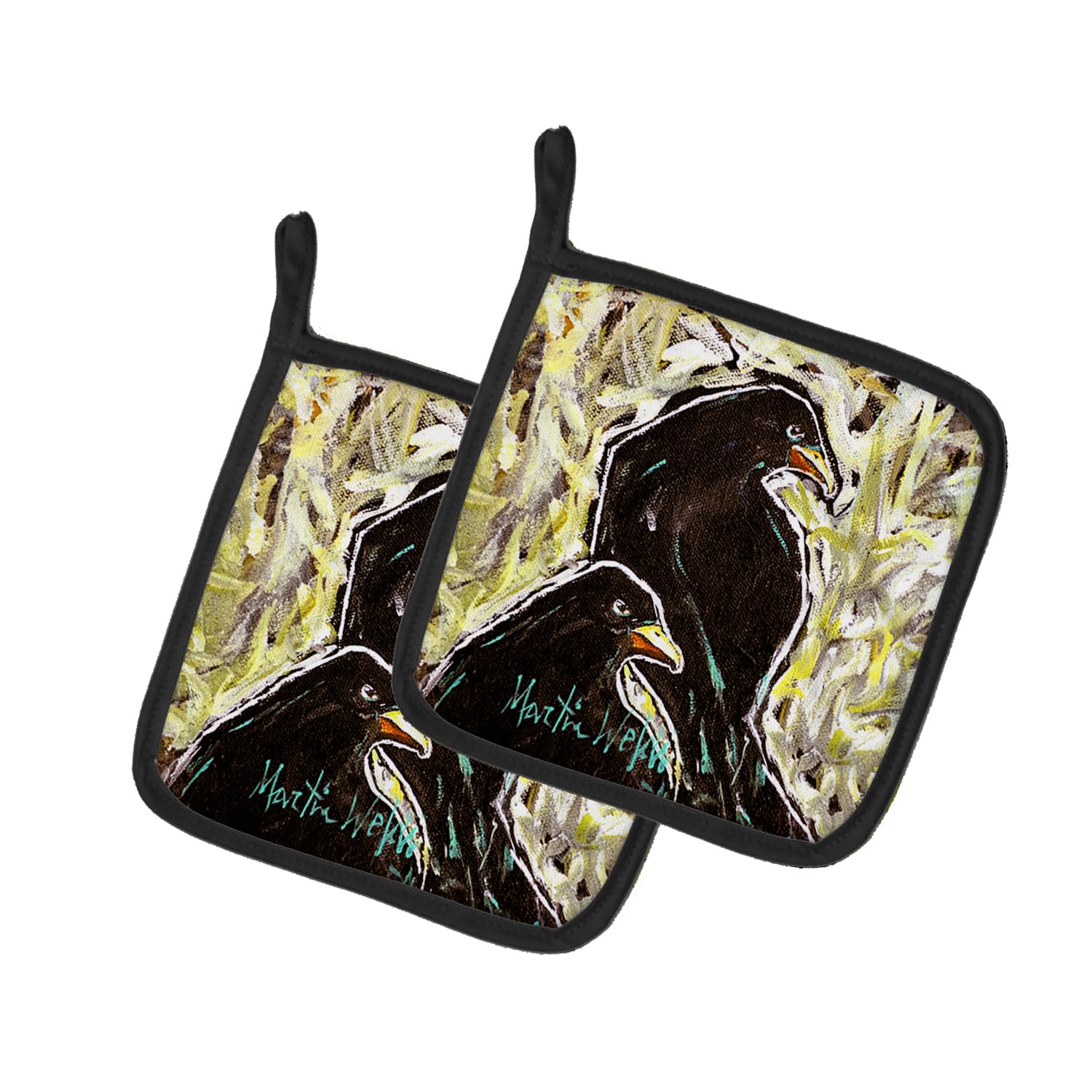 Crows Matt and Chester Pair of Pot Holders