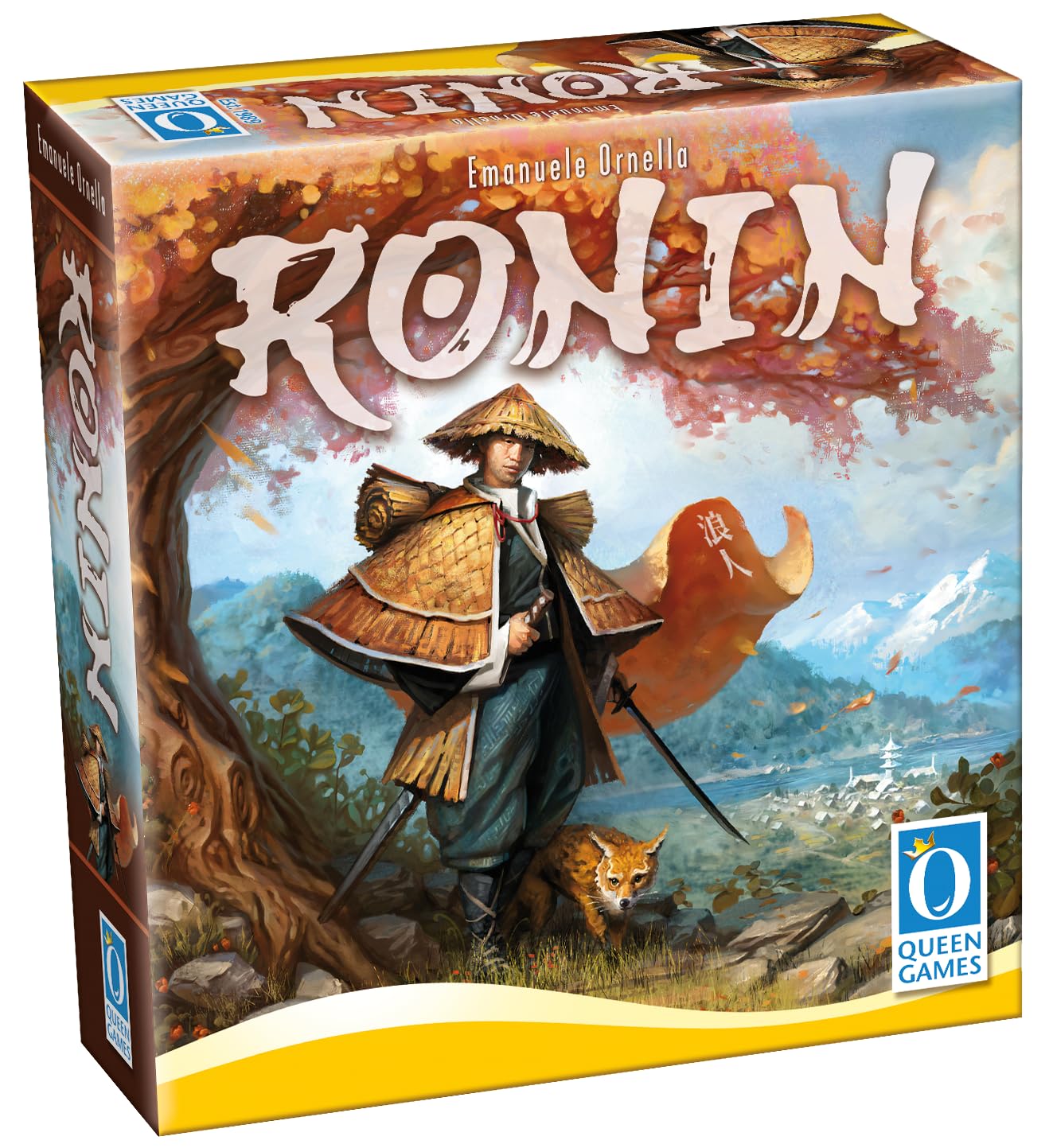 Queen Games - Ronin - tactical board game for connoisseurs and families - strategic control in feudal Japan - for 2-4 players, from 10 years old - high-quality board game