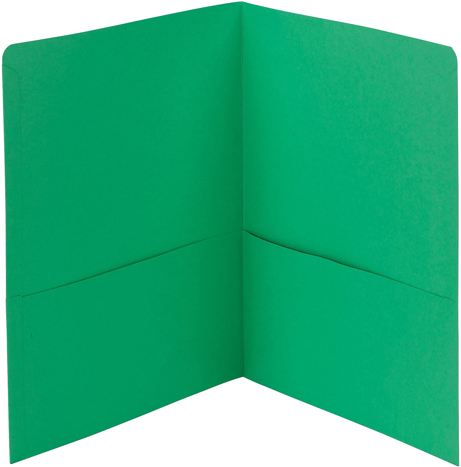 Two-Pocket Heavyweight Folder, Up to 100 Sheets, Letter Size, Green, Pack of 25