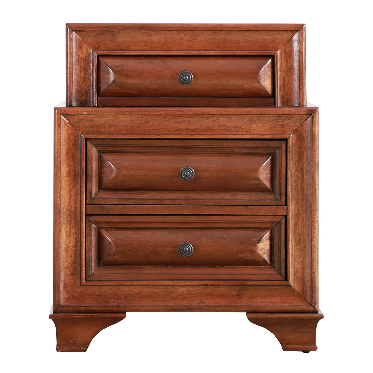 LaVita 3-Drawer Oak Nightstand (29 in. H x 17 in. W x 24 in. D)
