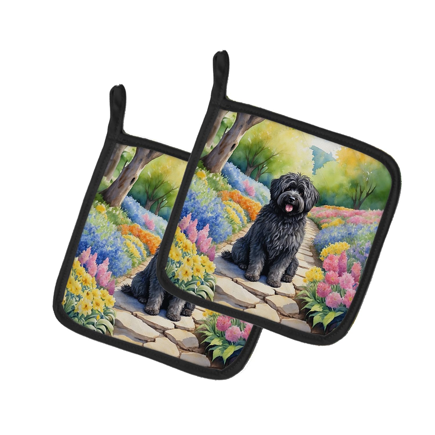 Puli Spring Path Pair of Pot Holders