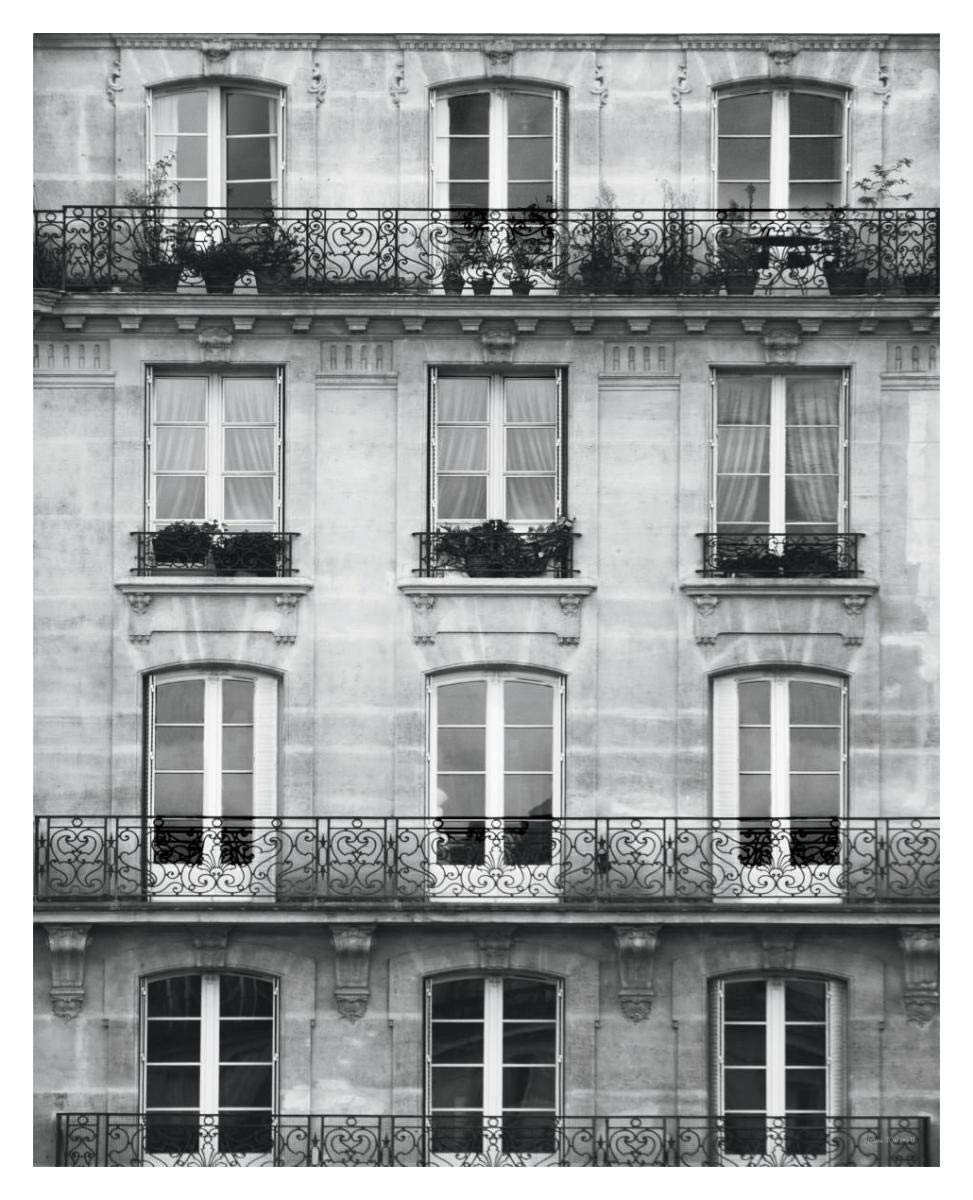 Across the Street II -Paper Art-30x37”