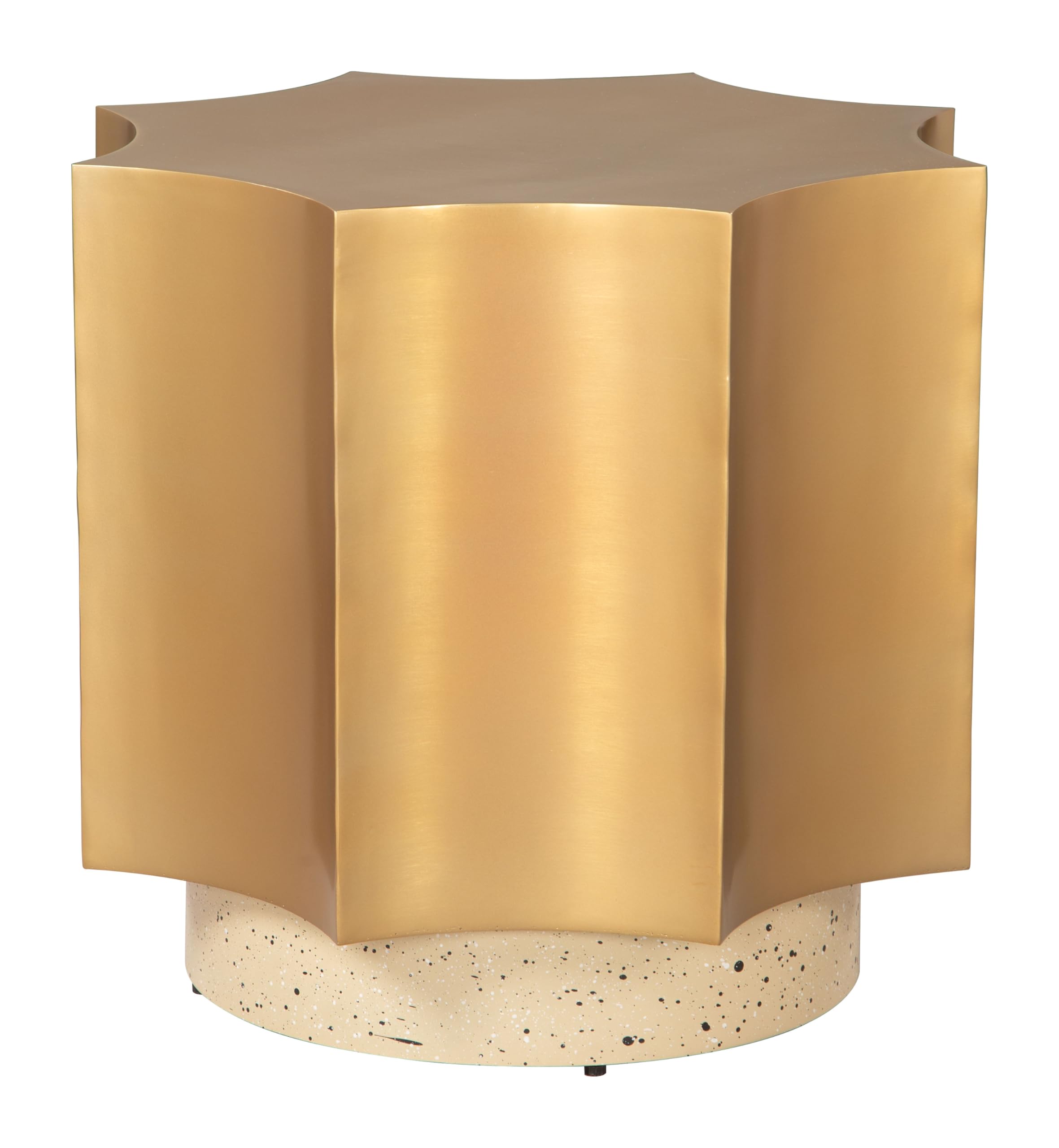 Osam Side Table Gold & Beige