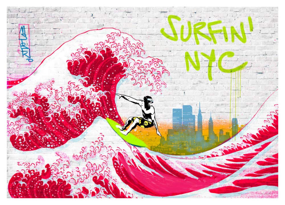 Surfin NYC-Paper Art-42x30”