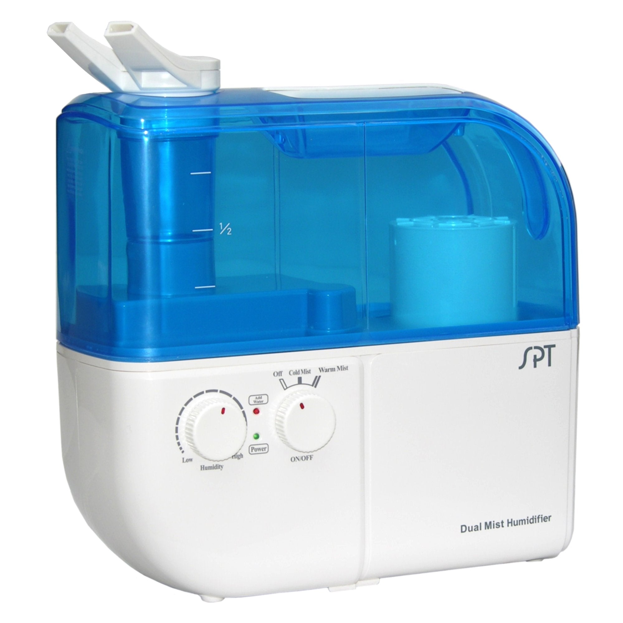 Spt Su-4010 Ultrasonic Dual-Mist Warm/Cool Humidifier With Ion Exchange Filter - Blue