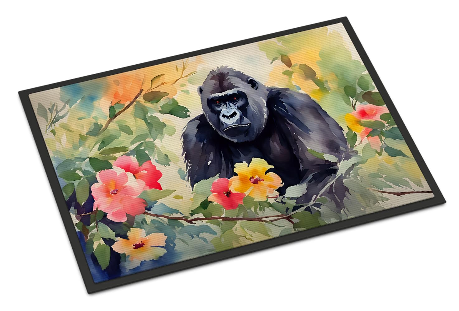 Carolines Treasures DAC2919MAT Gorilla Doormat Front Door Mat Indoor Outdoor Rugs for Entryway, Non Slip Washable Low Pile, 18H X 27W