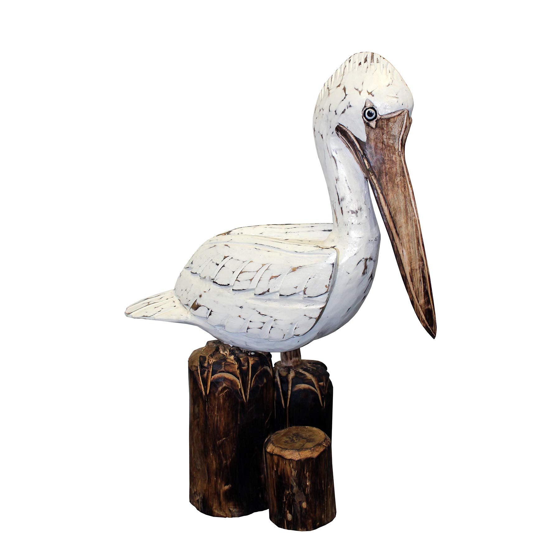 20 Wooden Pelican on Triple Post