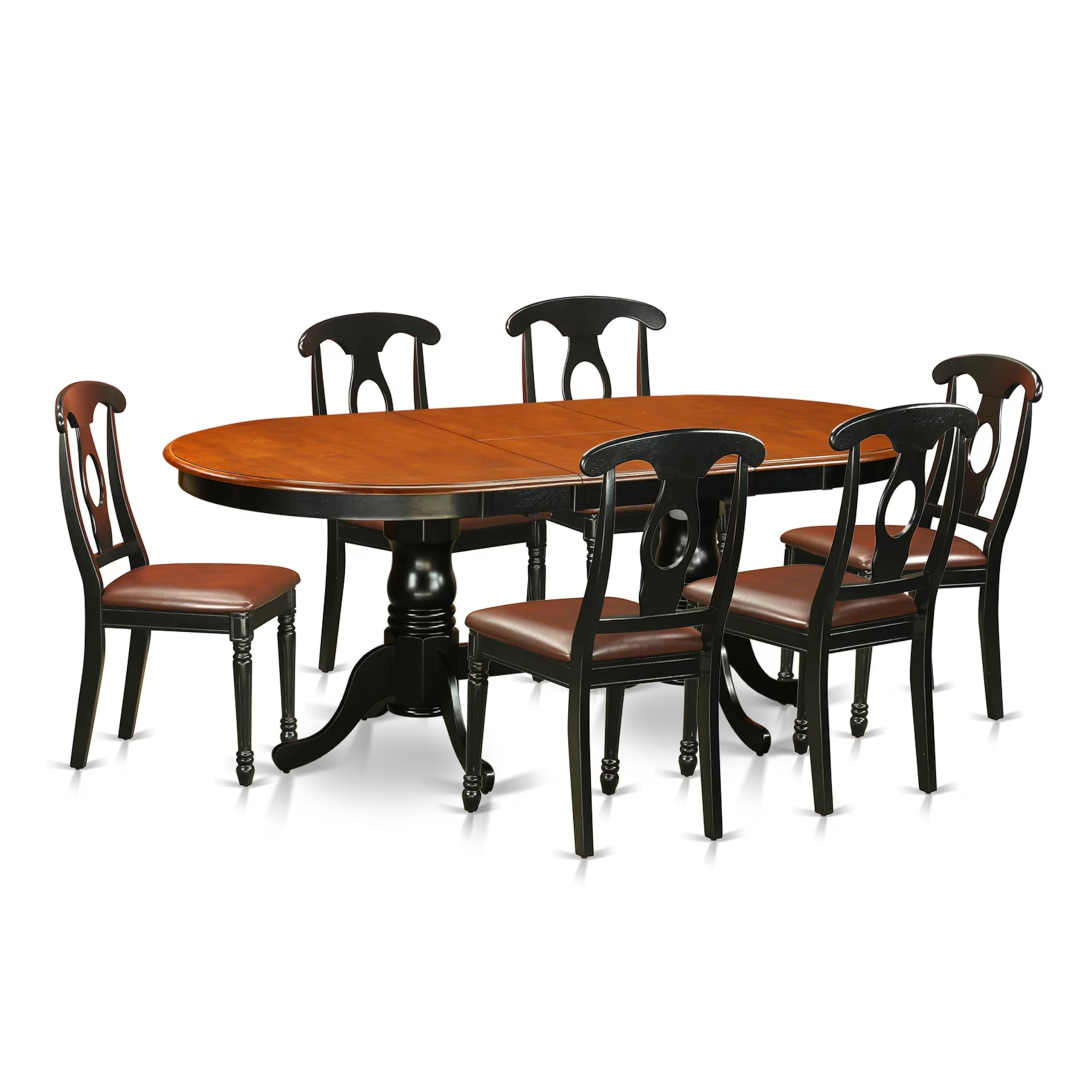 7  Pc  Dining  room  set-Dining  Table  with  6  Wooden  Dining  Chairs