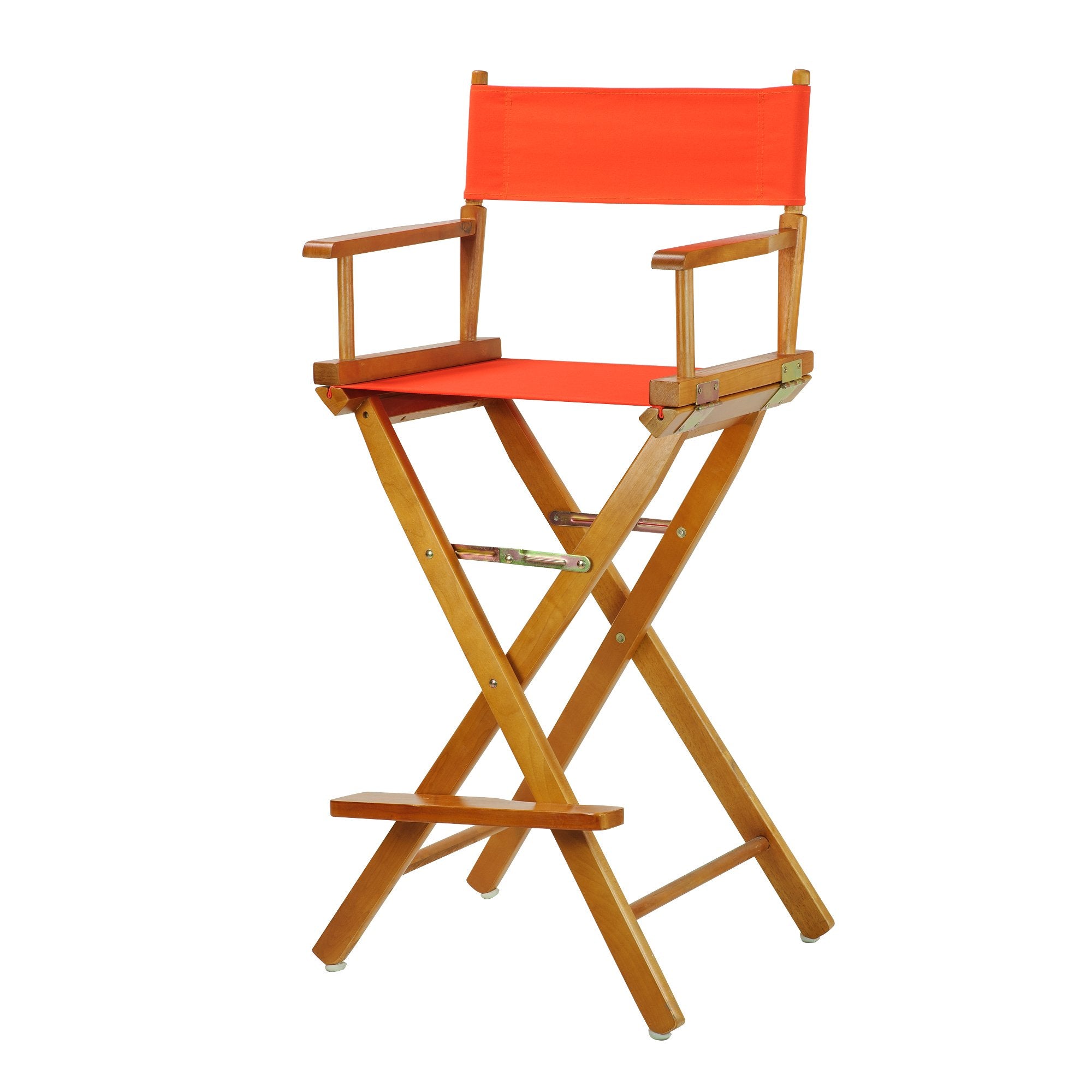 30 Directors Chair Honey Oak Frame-Orange Canvas"
