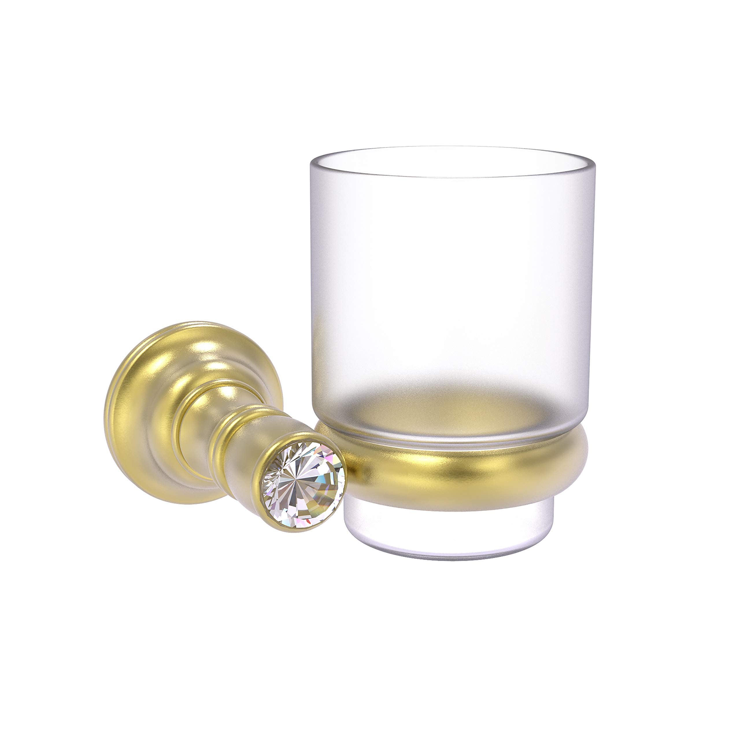 Carolina Crystal Collection Wall Mounted Tumbler Holder - Satin Brass