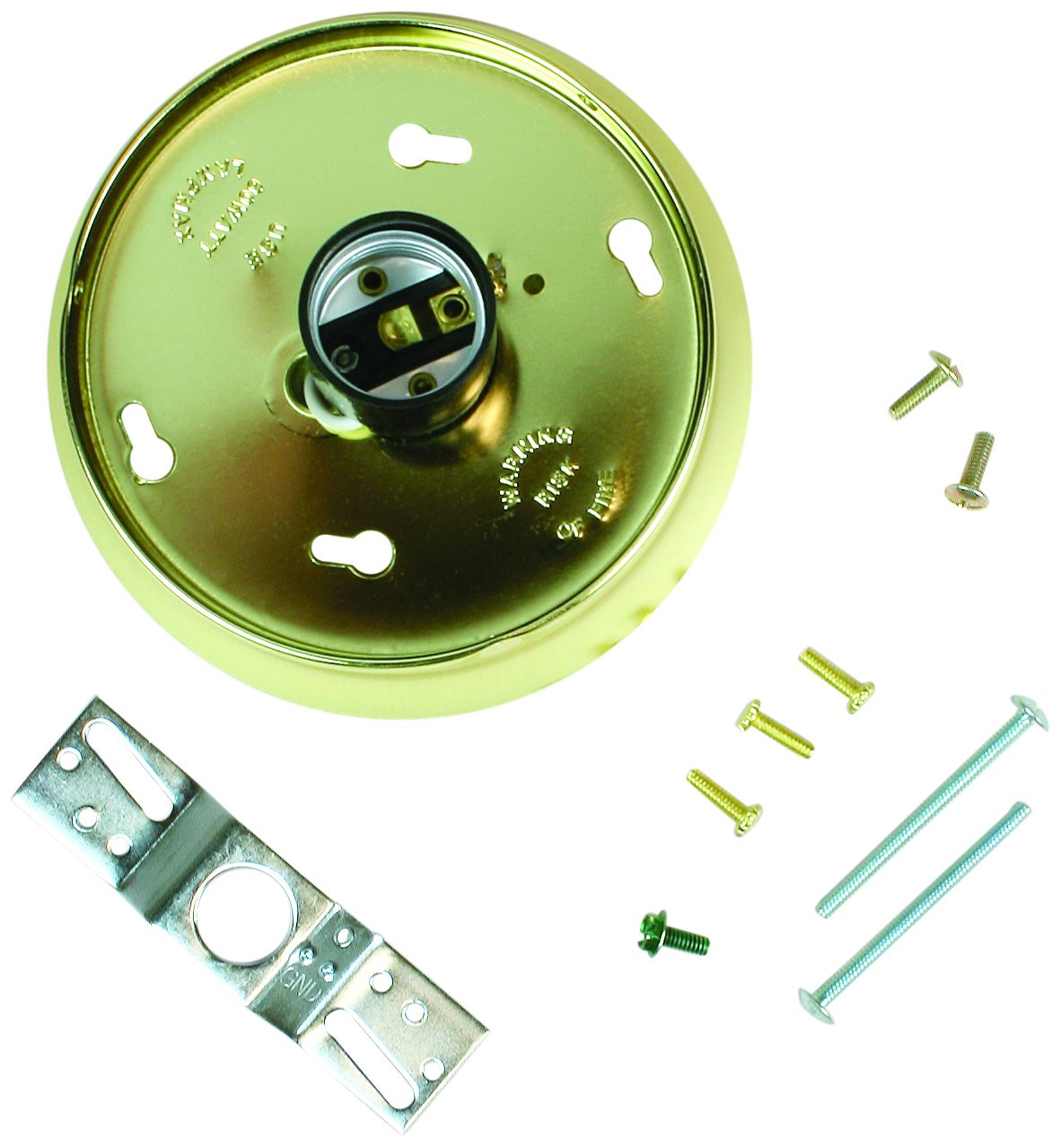 Jandorf 60222 Glass Shade Holder, Brass