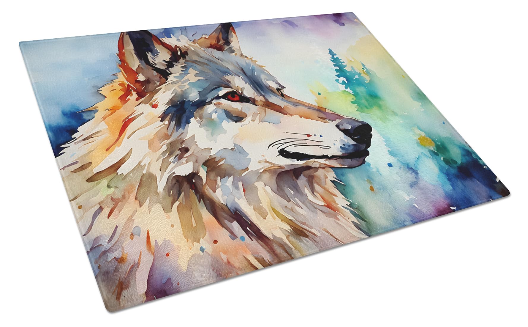 Carolines Treasures DAC3005LCB Wolves Wolf Glass Cutting Board Large Decorative Tempered Glass Kitchen Cutting and Serving Board Large Size Chopping Board