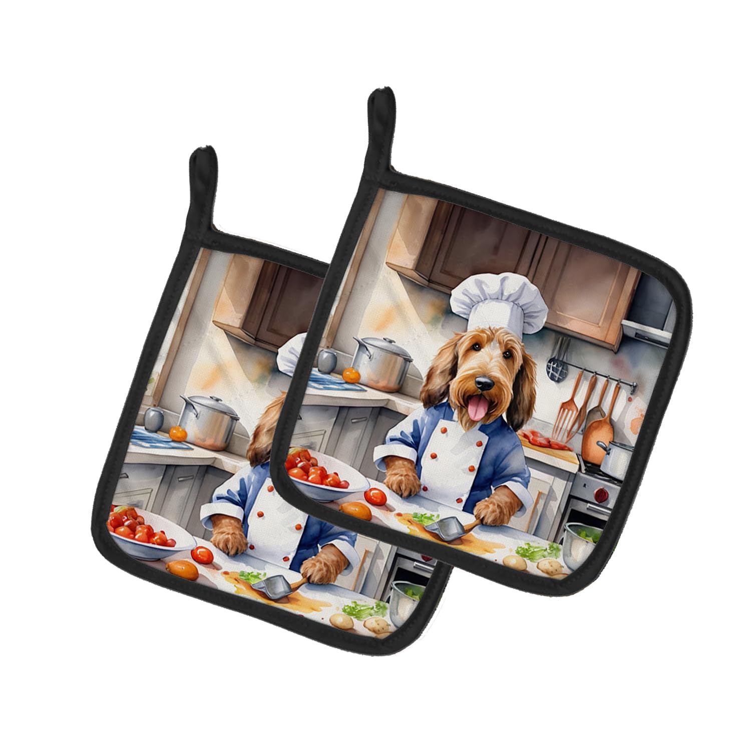 Otterhound The Chef Pair of Pot Holders