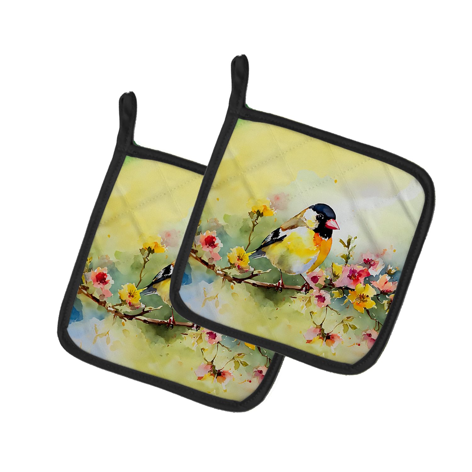 Goldfinch Pair of Pot Holders