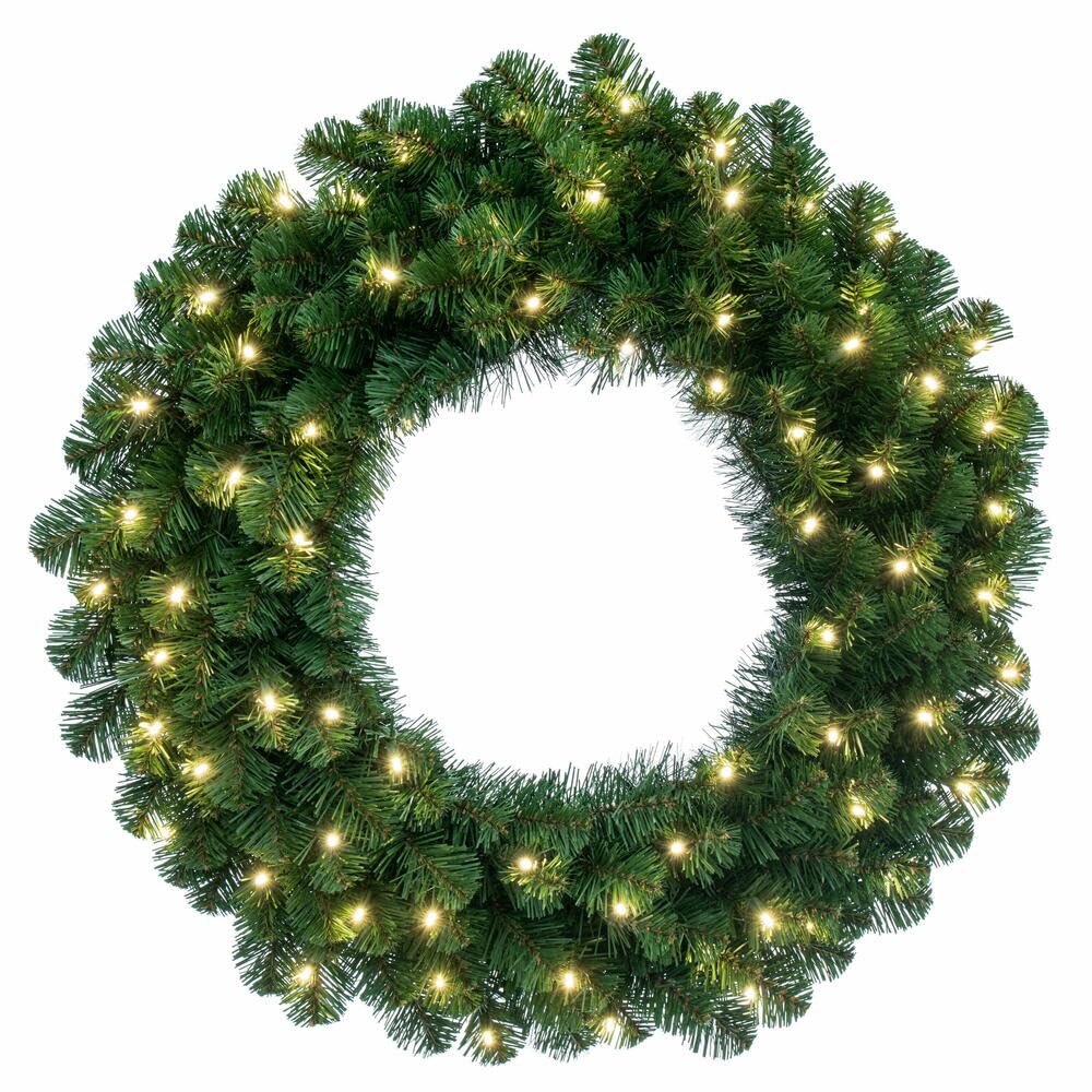 Casafoyer  60” Oregon Fir Wreath WA 400LED WmWht - C164661LED - (Pack Of 2)
