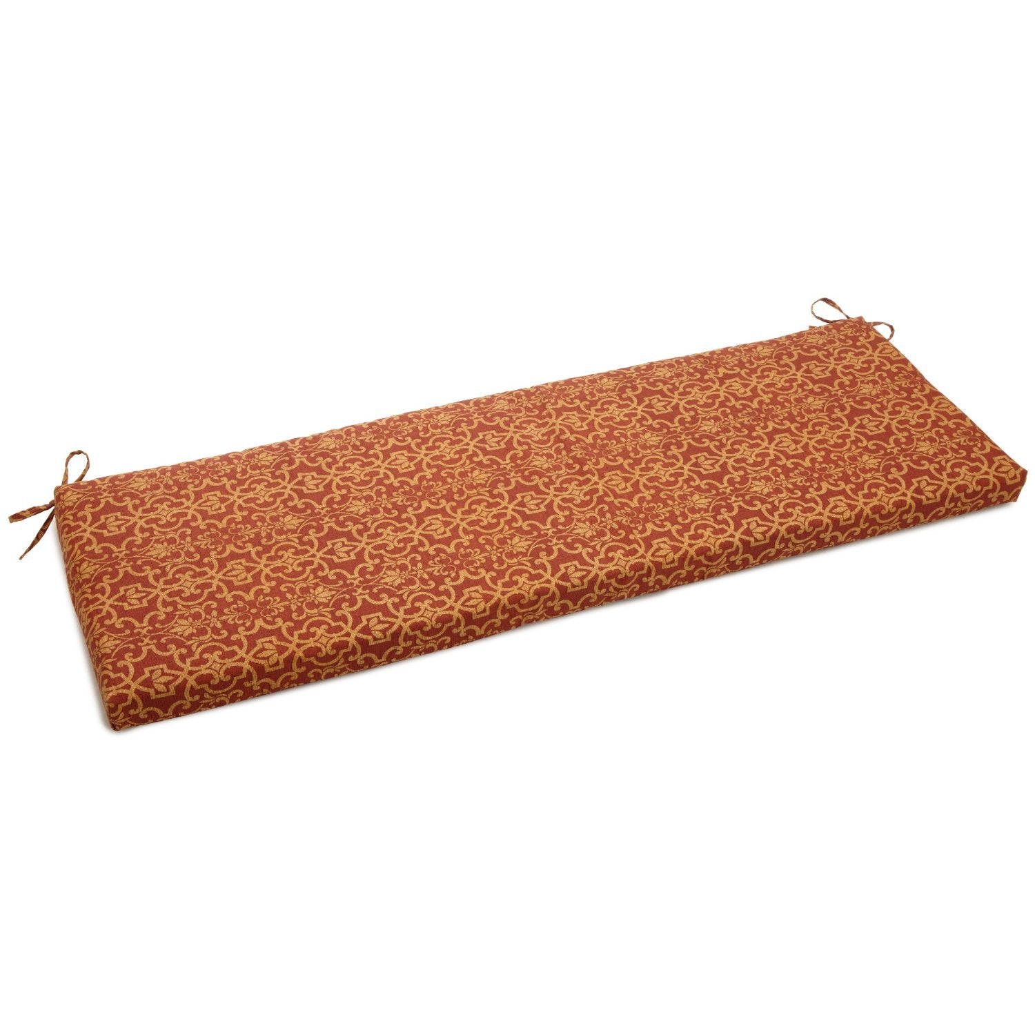 60-inch by 19-inch Spun Polyester Bench Cushion - Vanya Paprika