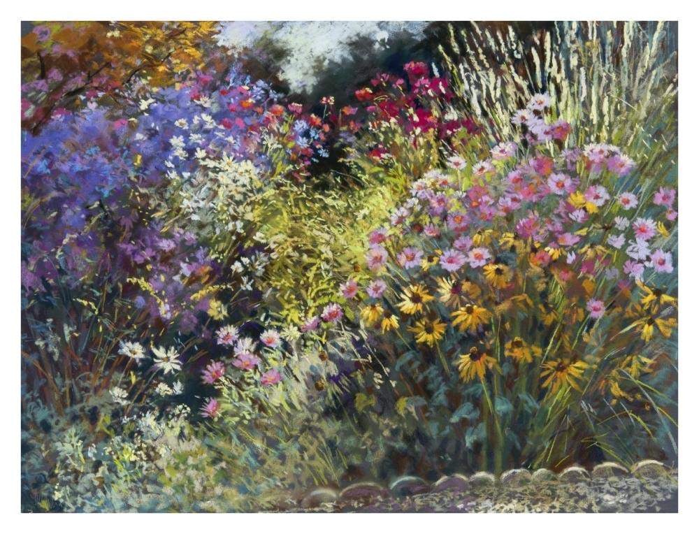Evening in the Garden-Paper Art-34x26”