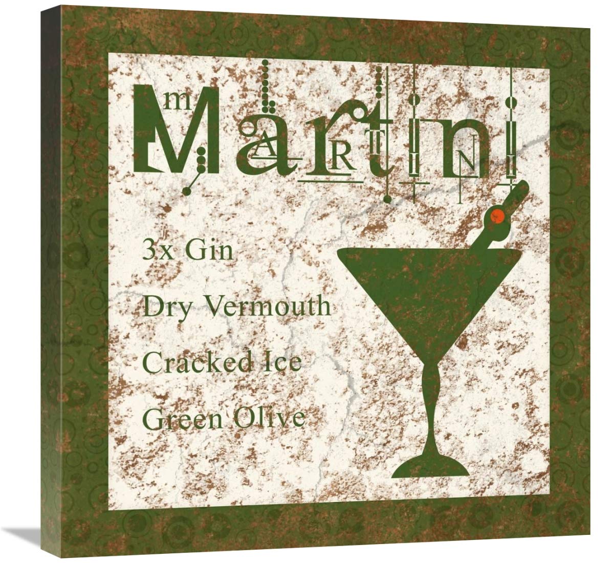 Cocktail Recipes - Martini-Canvas Art-24x24”