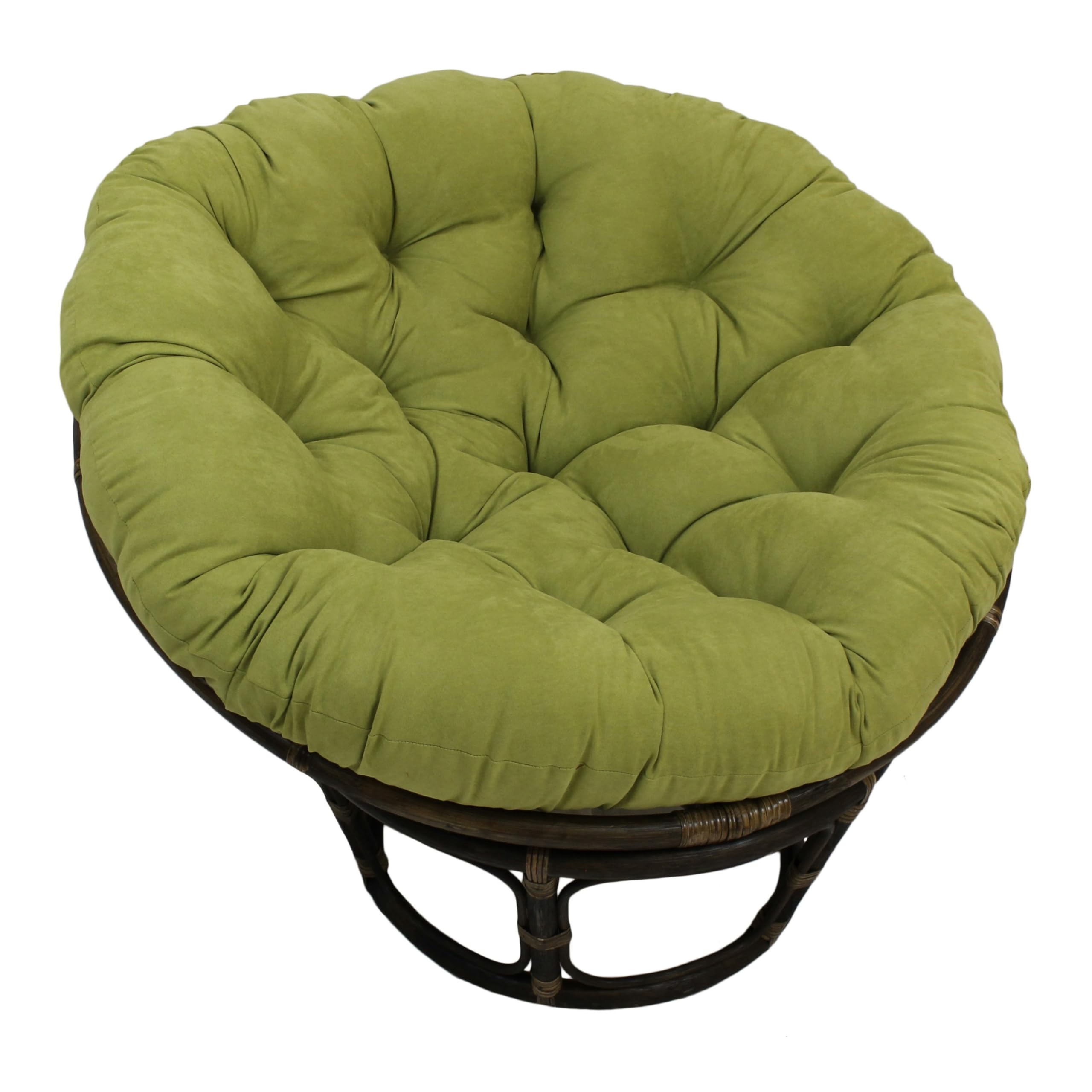 44-inch Solid Micro Suede Papasan Cushion (Fits 42-inch Papasan Frame) - Mojito Lime