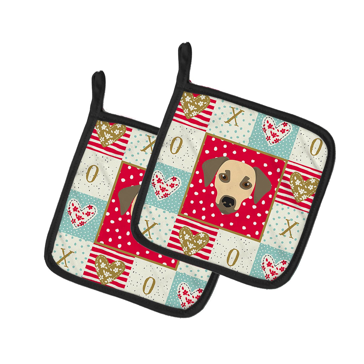 Sato Dog Love Pair of Pot Holders