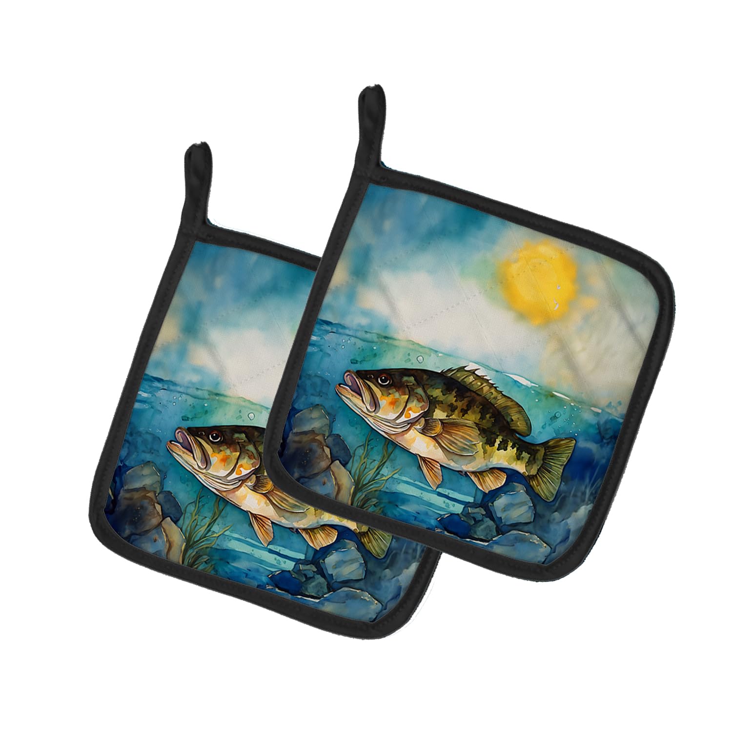Smallmouth Bass Pair of Pot Holders