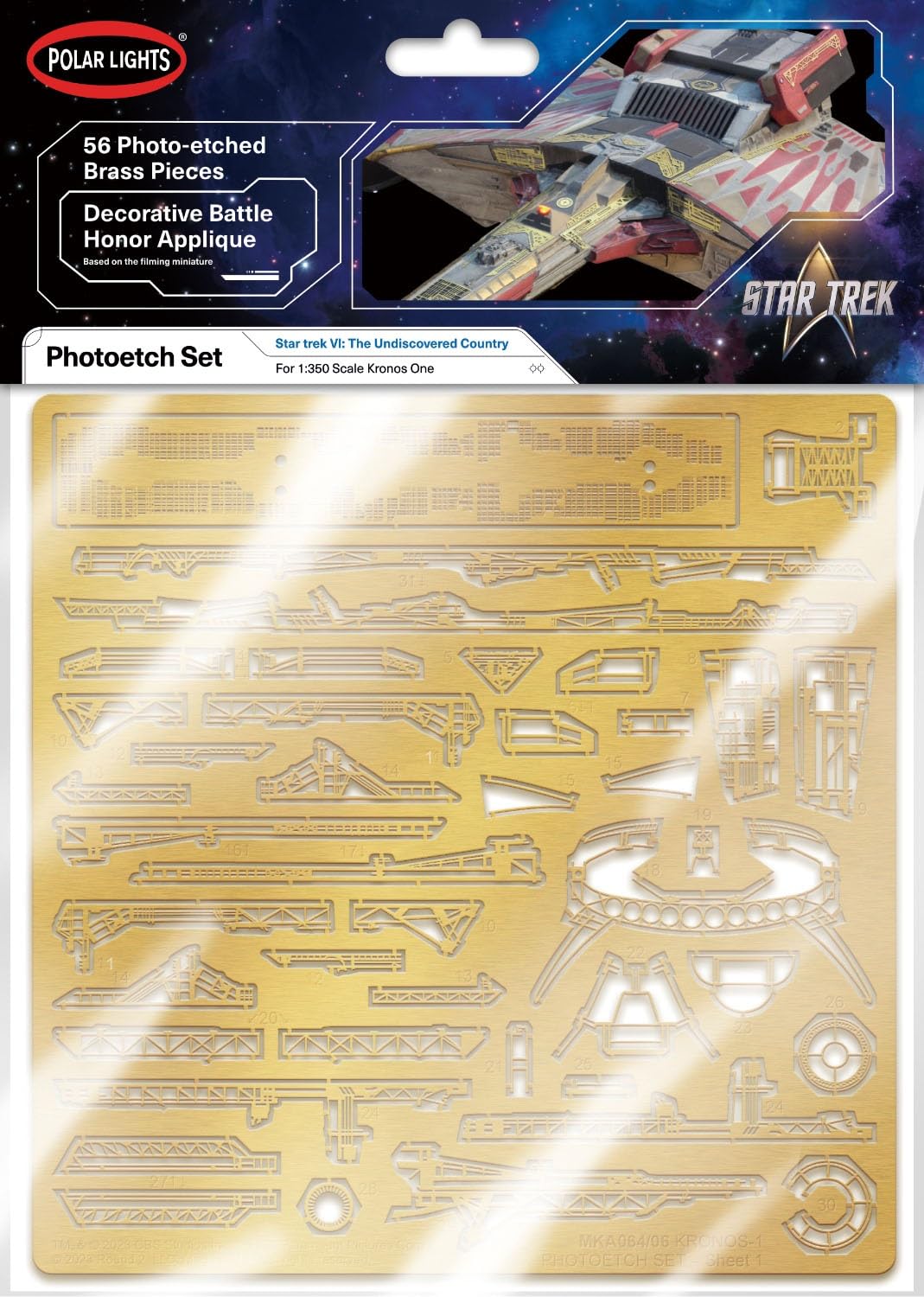 Photoetch Set for Klingon Kronos One Spaceship Star Trek VI: The Undiscovered Country (1991) Movie 1/350 Scale by Polar Lights