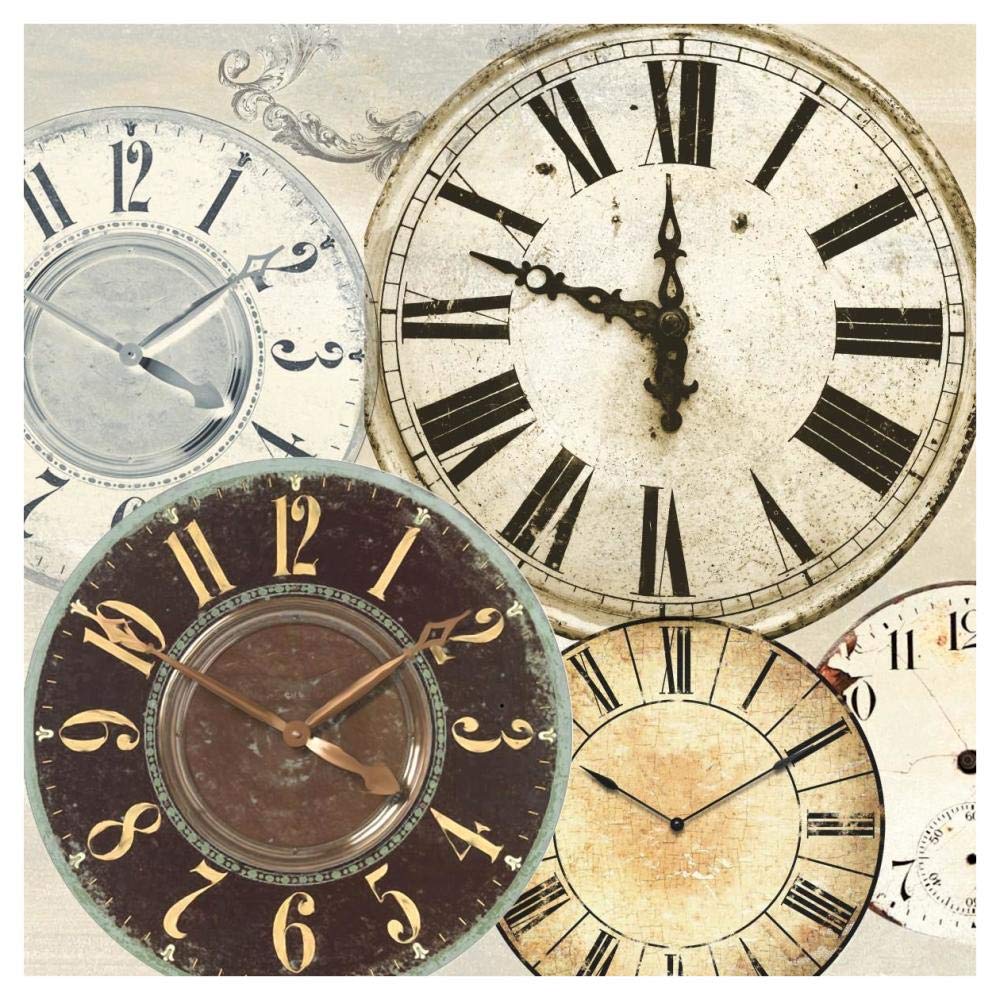 Timepieces II-Paper Art-42x42”