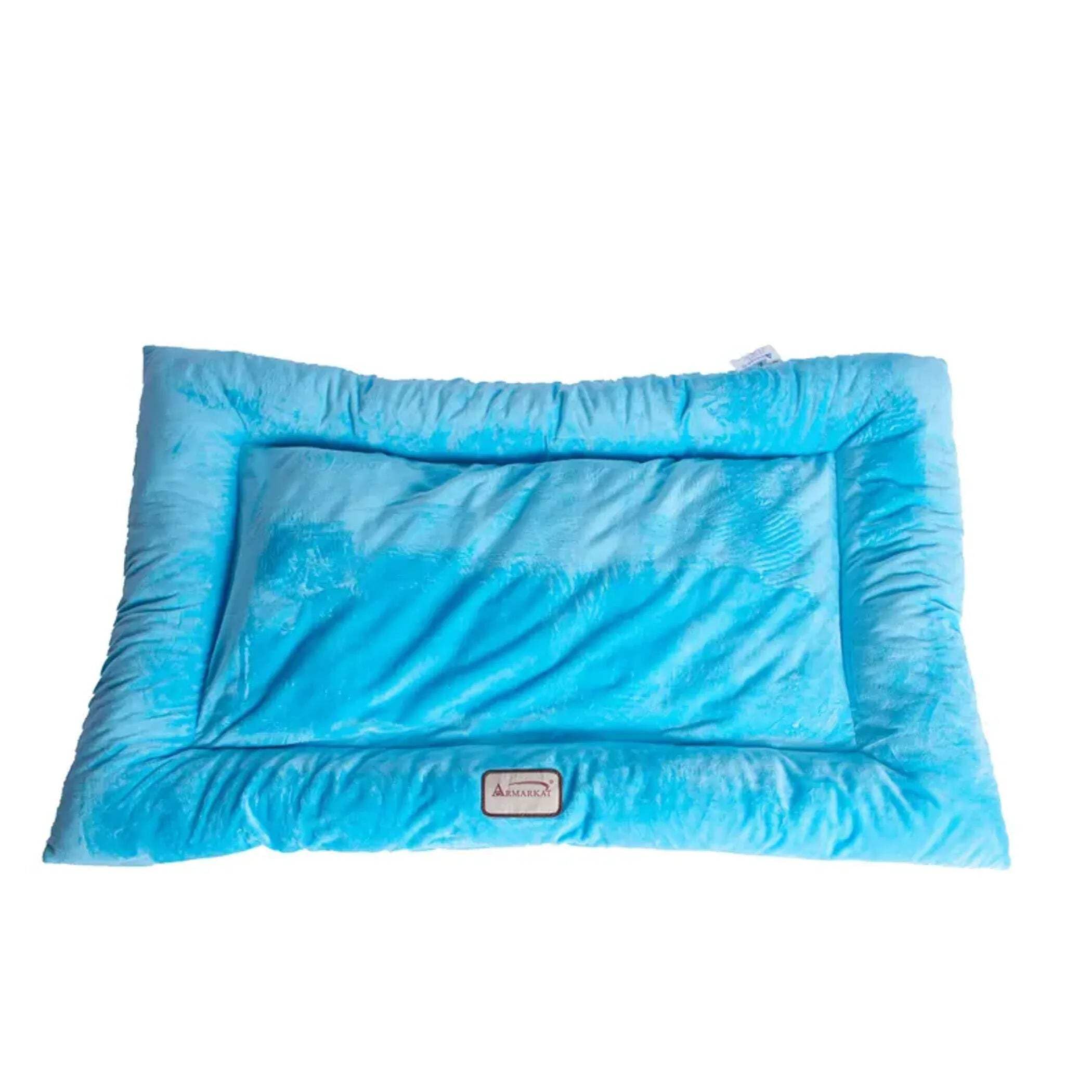Armarkat Model M01CTL-L Large Pet Bed Mat with Poly Fill Cushion in Sky Blue