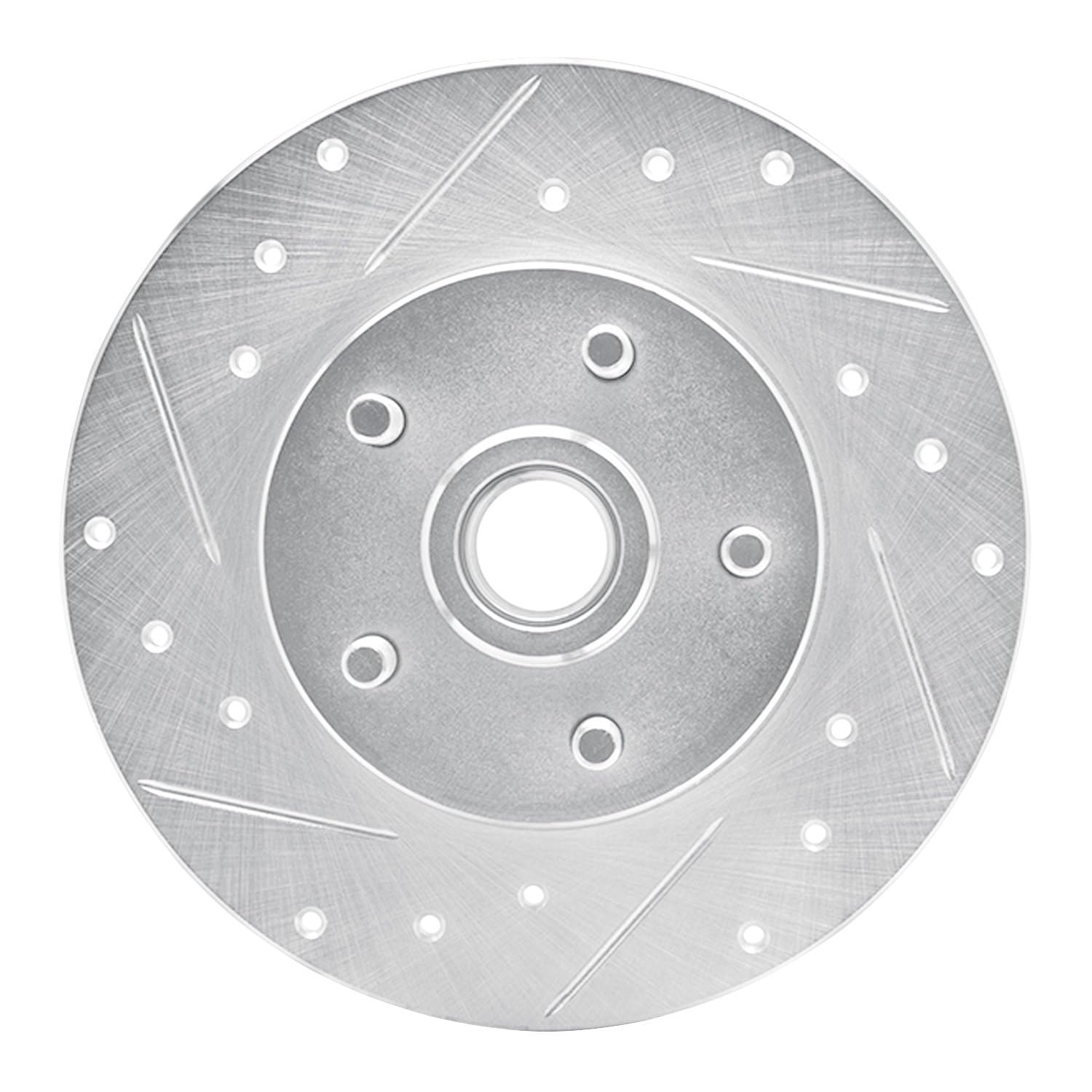 Brake Rotor - Drilled and Slotted - Silver 631-52002L