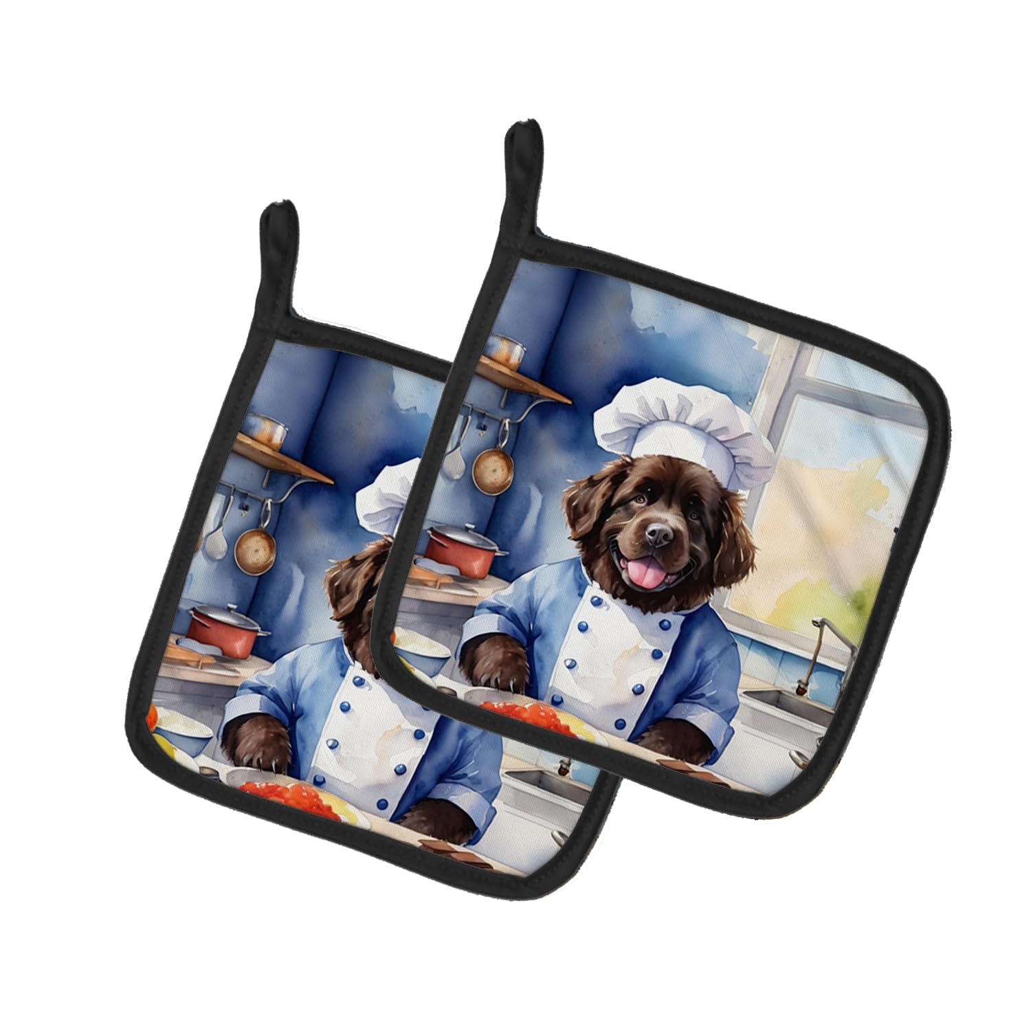 Newfoundland The Chef Pair of Pot Holders