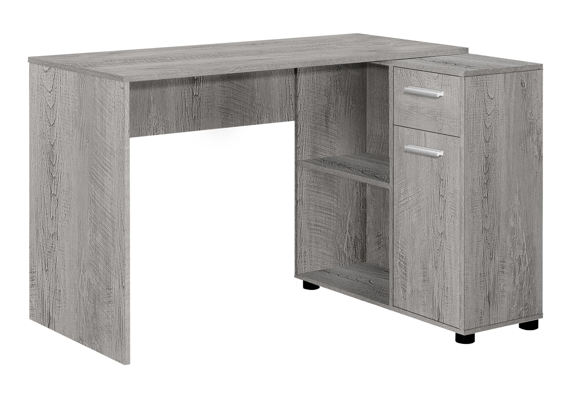 COMPUTER DESK - 46L / INDUSTRIAL GREY / STORAGE CABINET