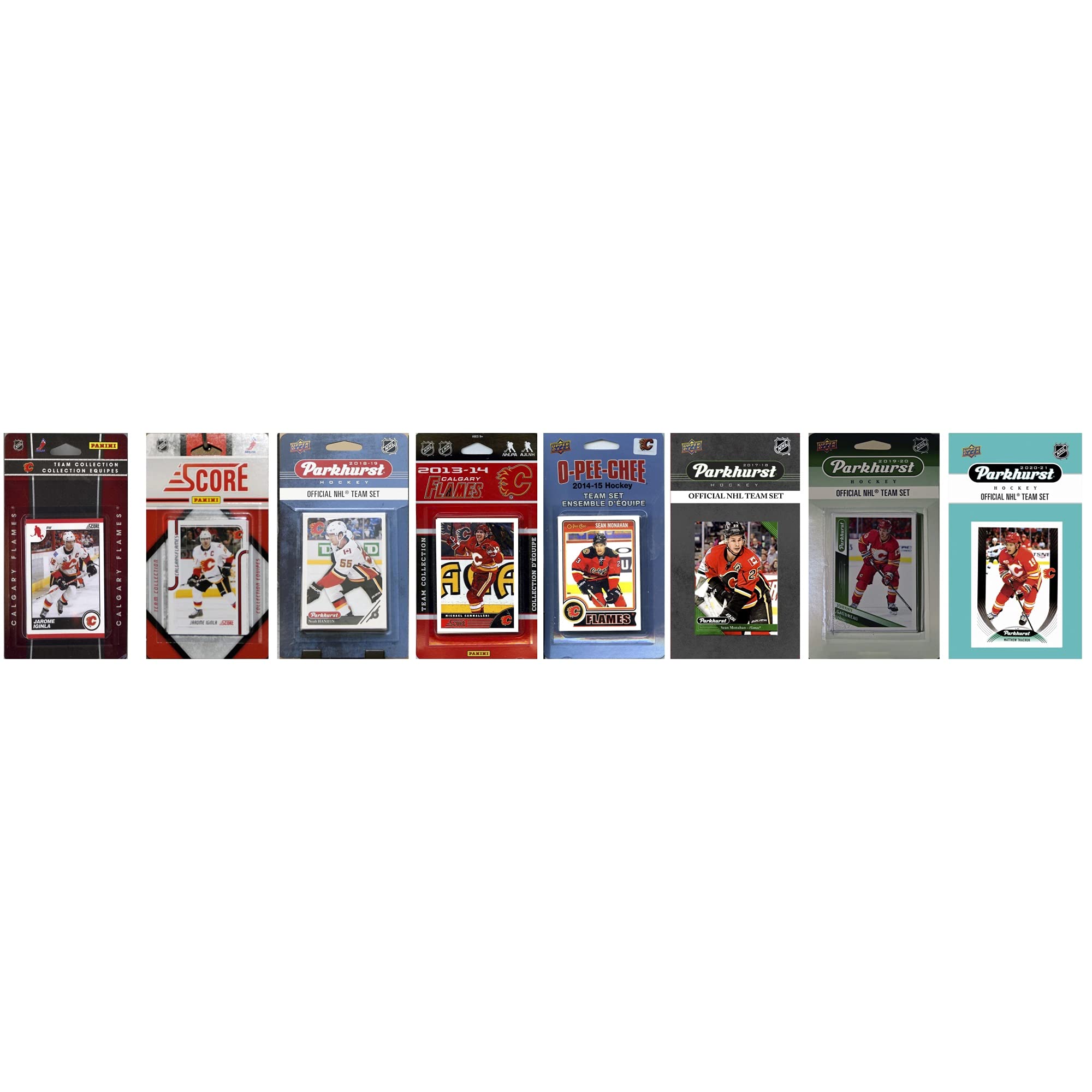 NHL Calgary Flames 8 Different Licensed Trading Card Team Sets