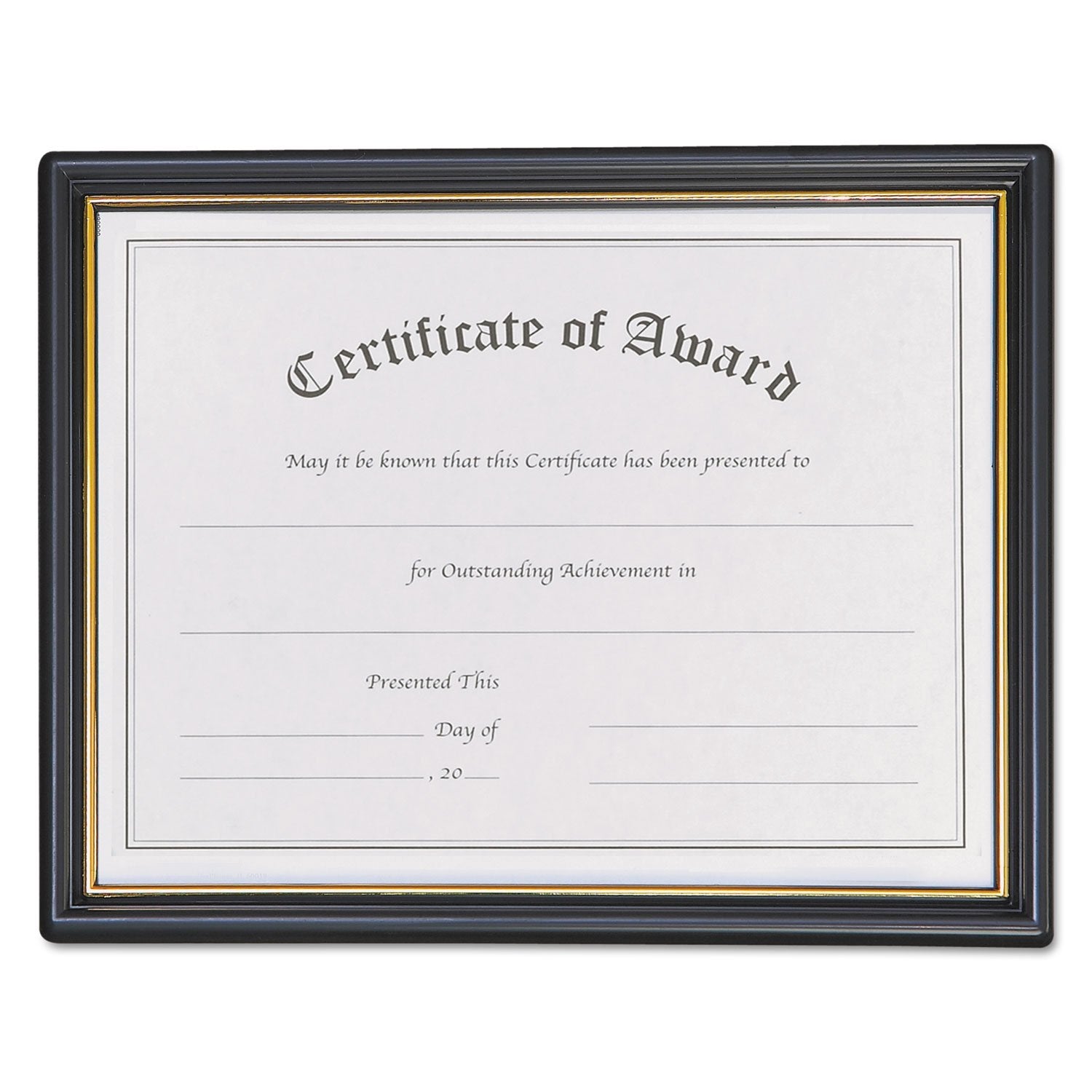 nudell Plastic Framed Award Certificate
