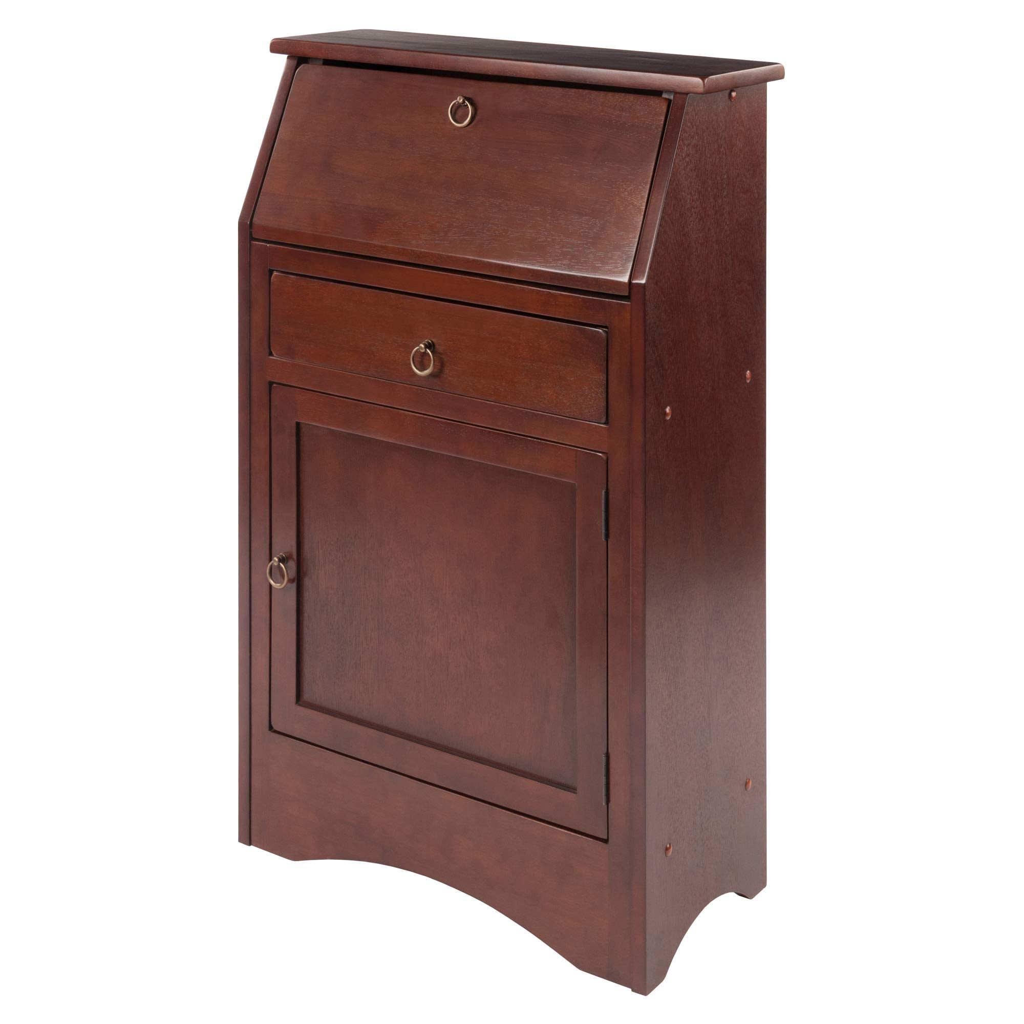 Yardlio Elegant Walnut Secretary Desk: Timeless Design, Ample Storage, Versatile & Stylish
