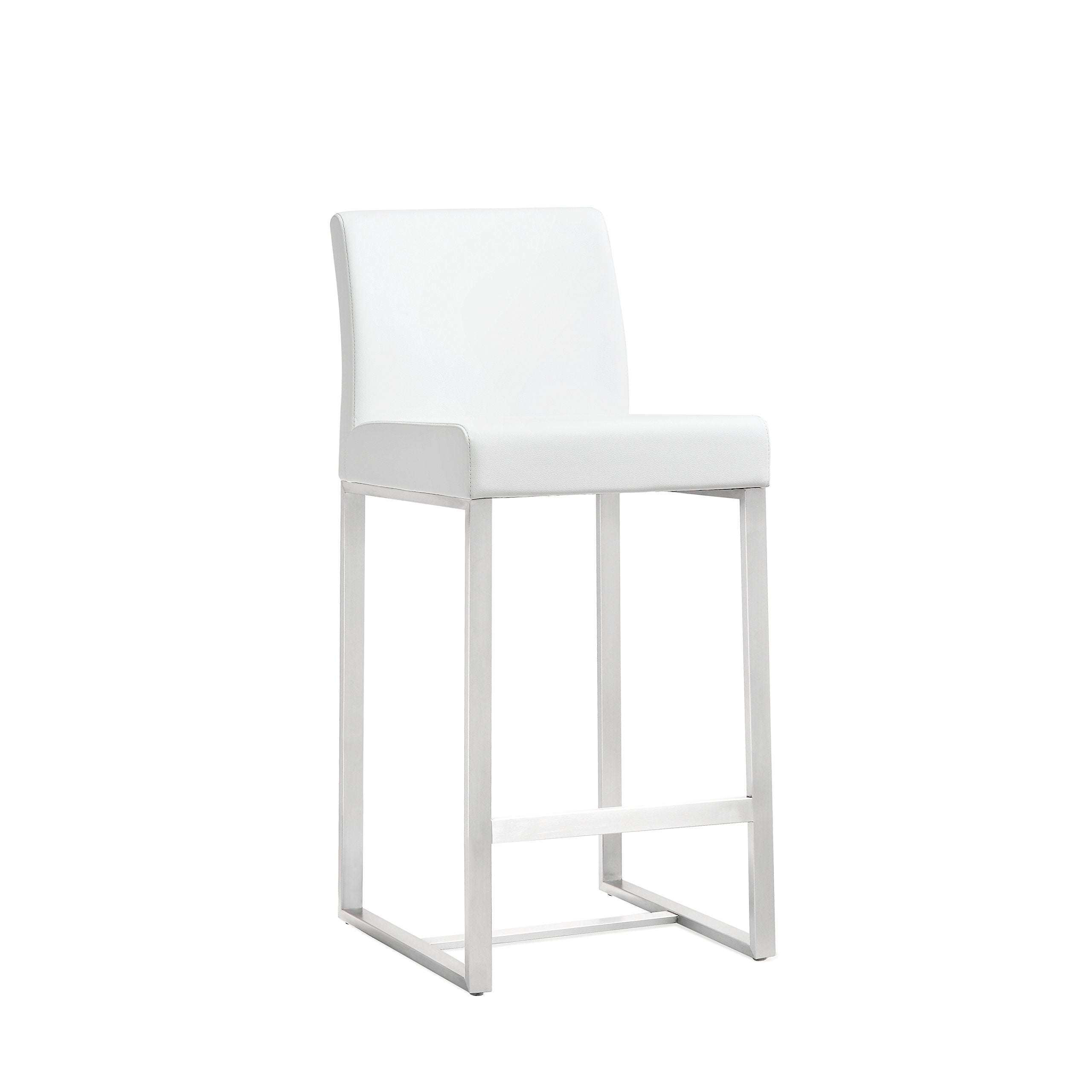 Denmark White Steel Counter Stool Set Of 2