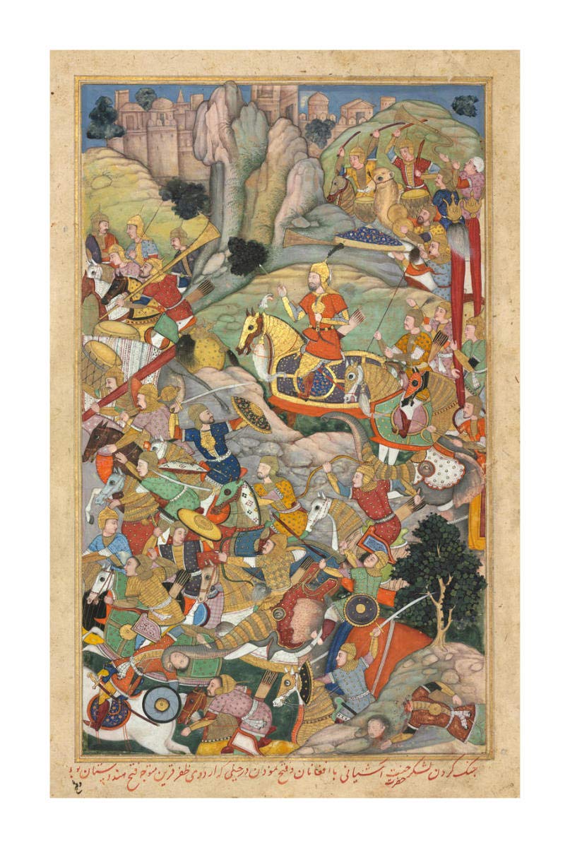 Humayun Defeating the Afghans before Reconquering India, c.1590 -Paper Art-20.868x32”
