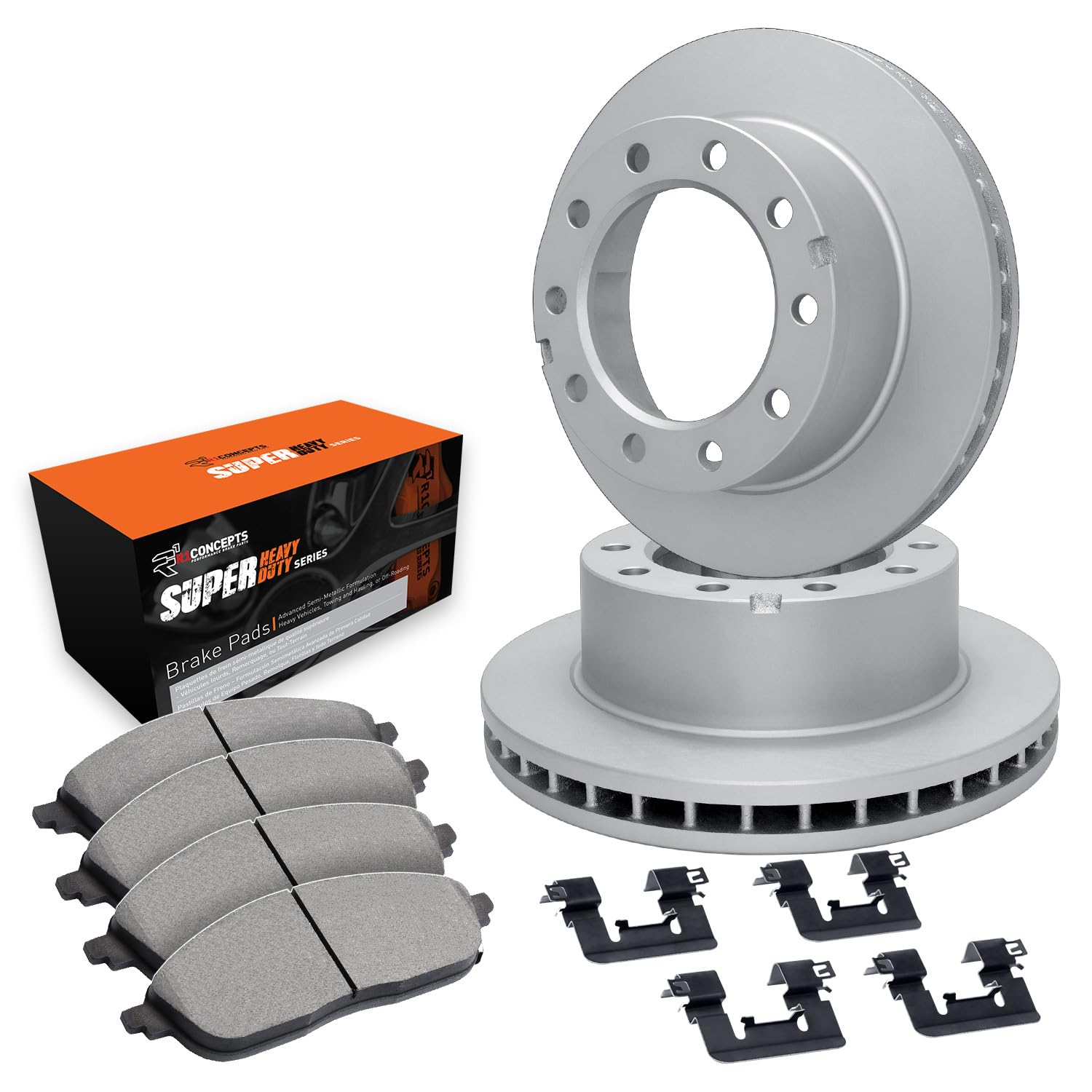 R1 Concepts Disc Brake Rotor Set with Super Duty Pads and Hardware WFXH1-99771
