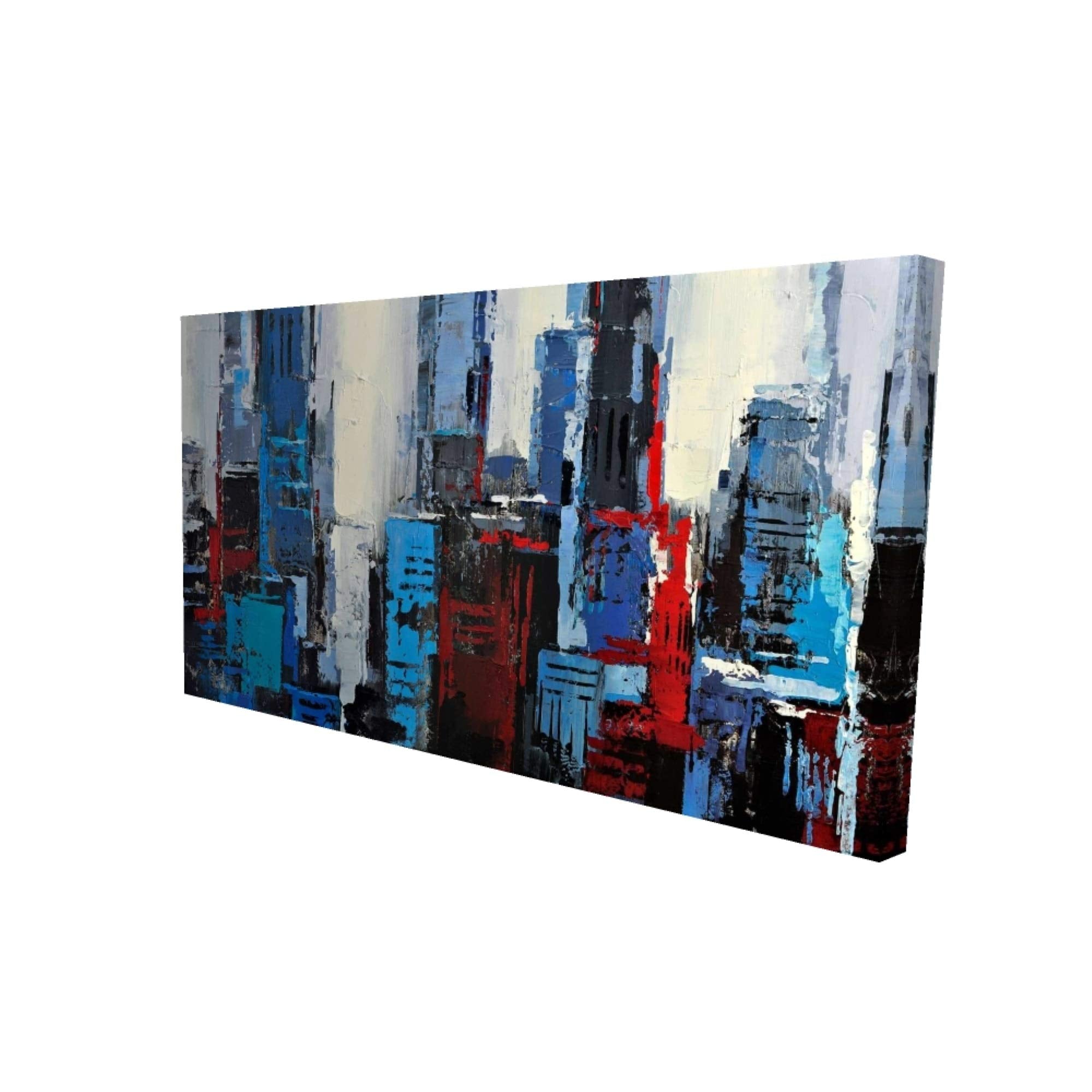 ABSTRACT BLUE CITY - Print on canvas by Begin Edition