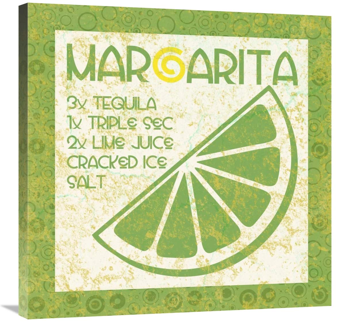 Cocktail Recipes - Margarita-Canvas Art-30x30”