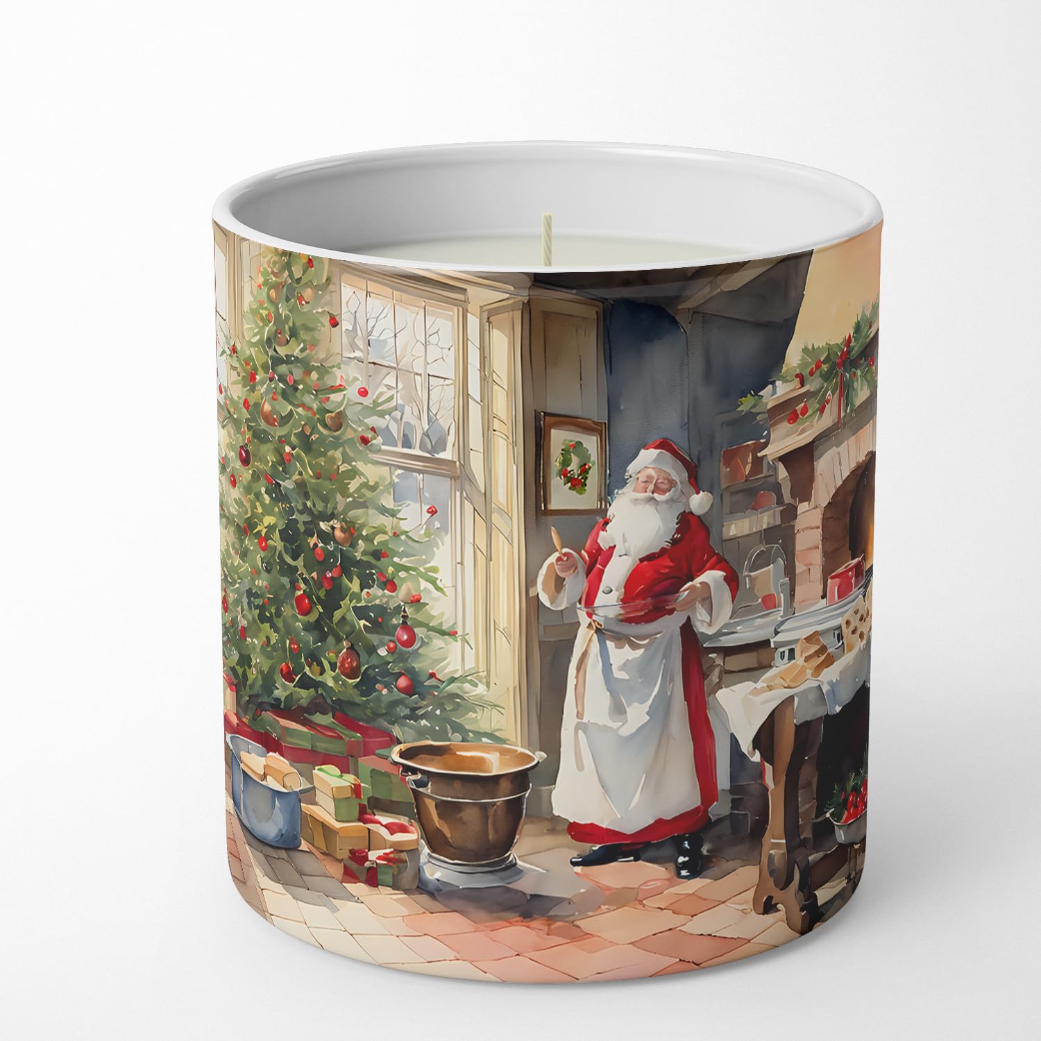Cookies with Santa Claus Decorative Soy Candle