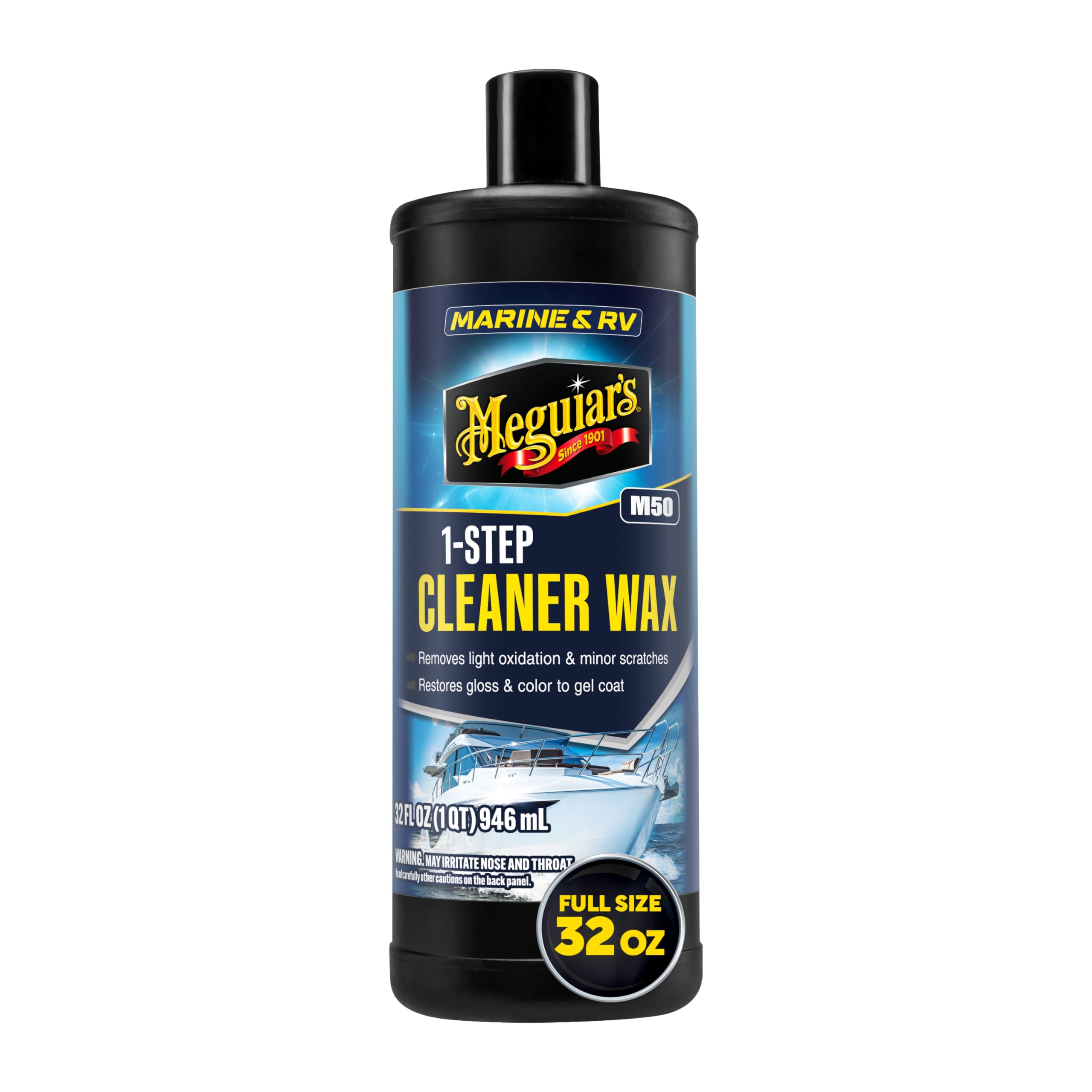 MEGUIARS BOAT/RV ONE STEP CLEANER WAX LIQUID 32 OZ