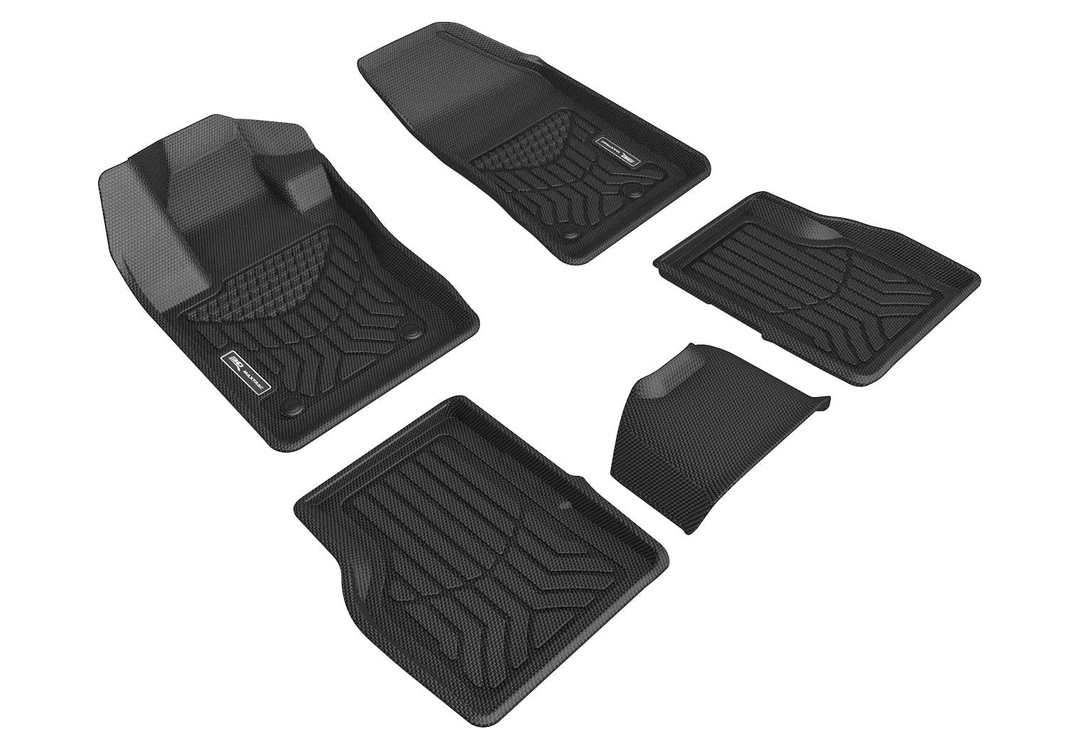 3D MAXpider JEEP COMPASS 2017-2021 MAXTRAC BLACK R1 R2
