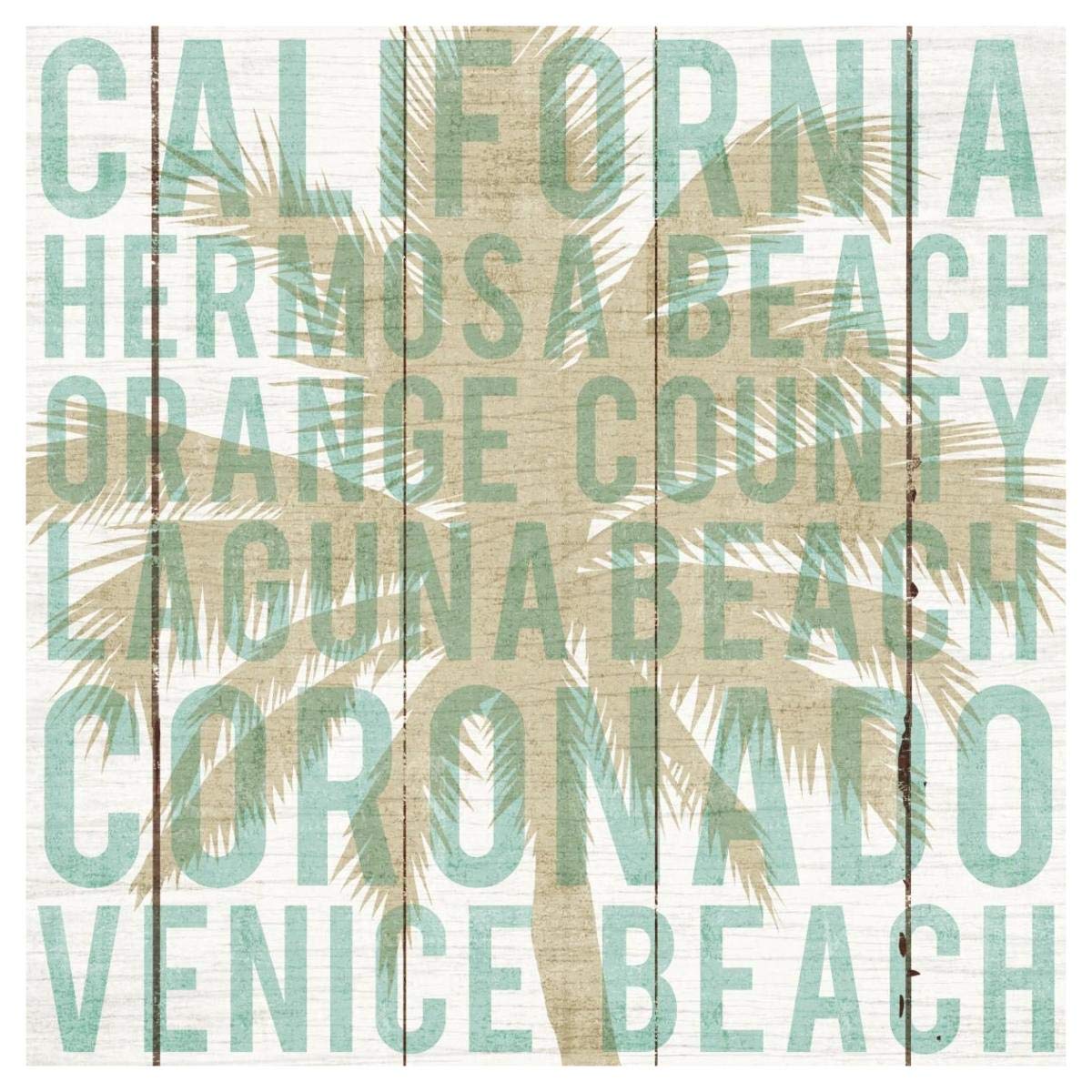 Bon Voyage California Palm -Paper Art-42x42”