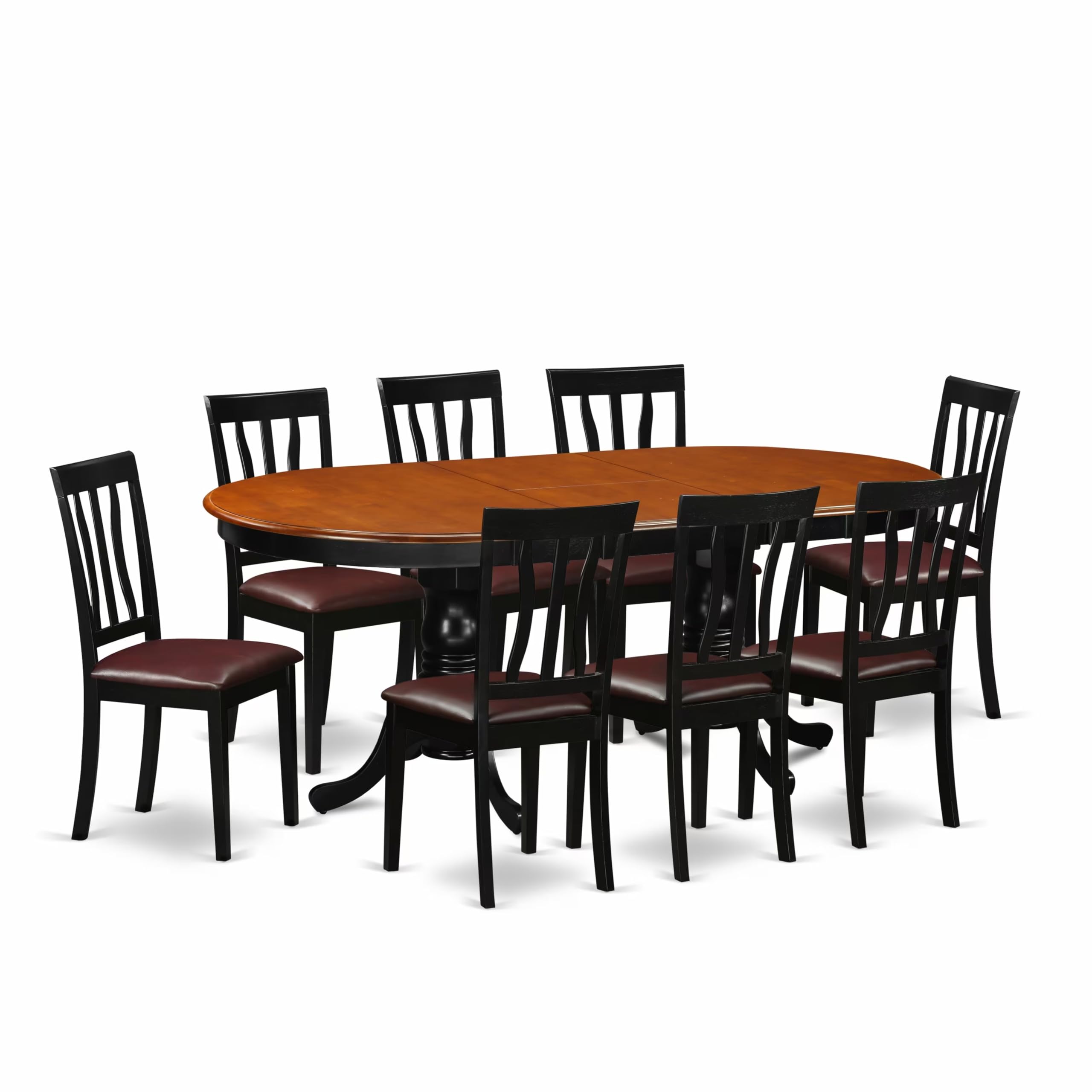 9  Pc  Dining  room  set-Dining  Table  with  8  Wood  Dining  Chairs