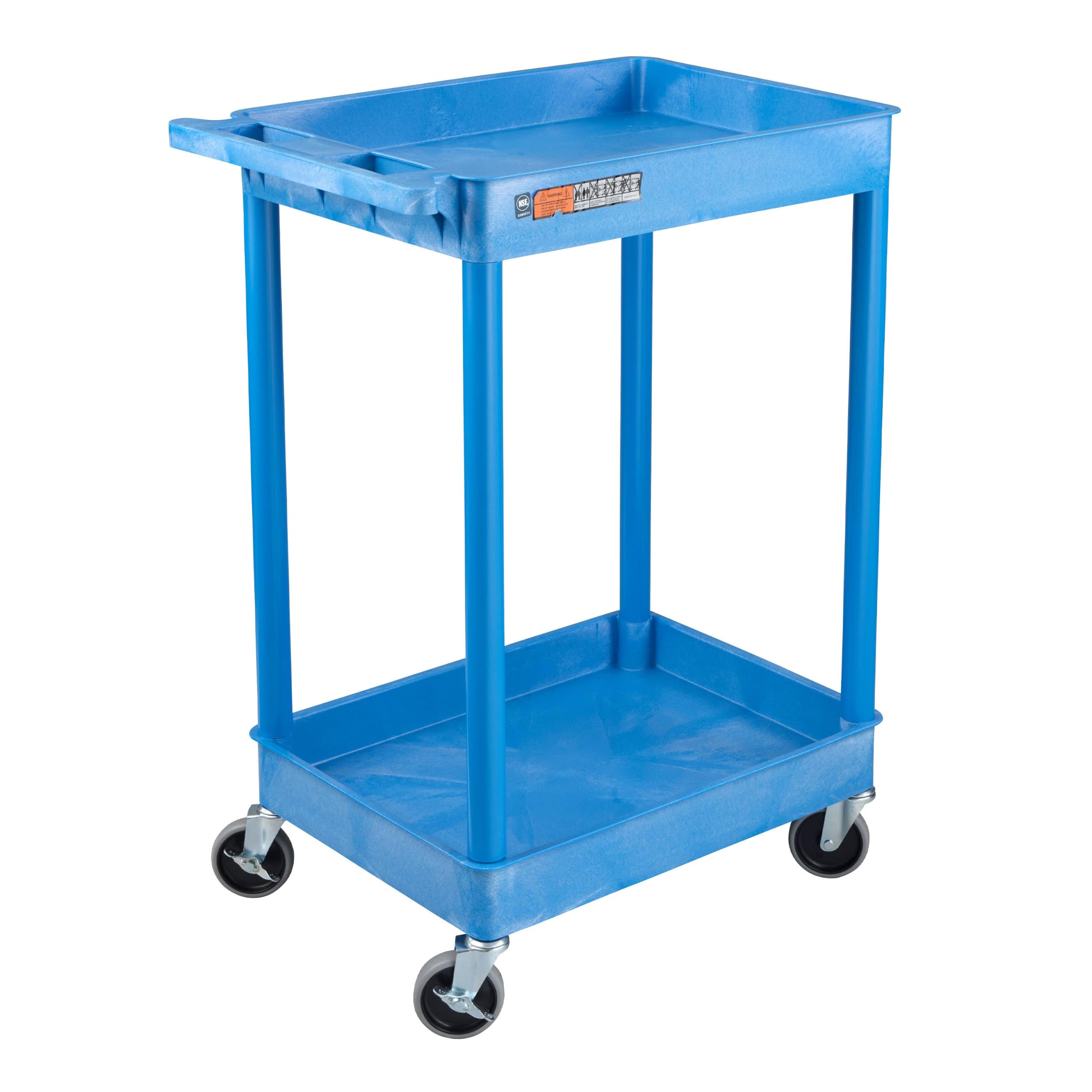 Luxor Blue 2 Shelf Tub Cart
