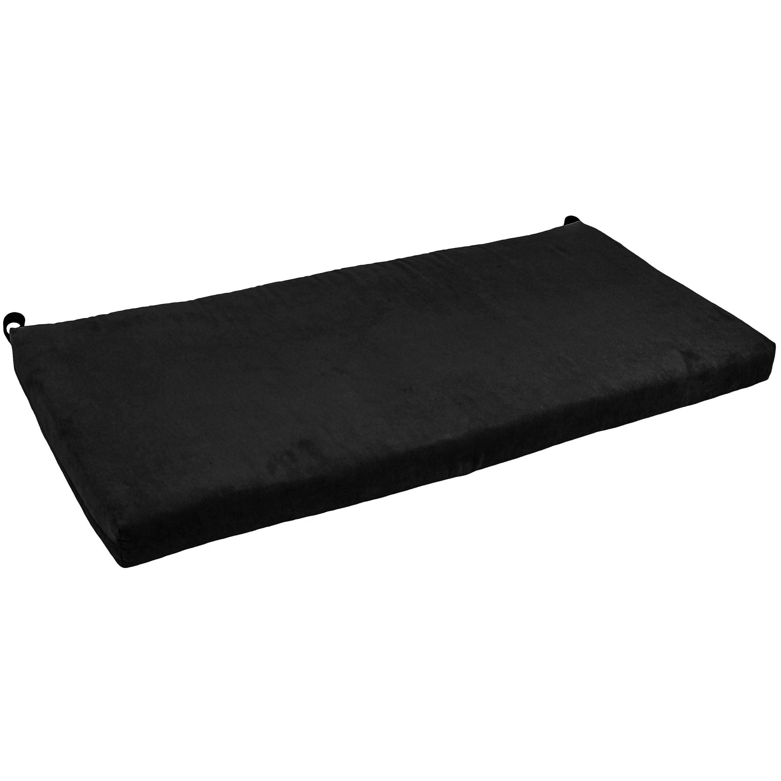 42-inch by 19-inch Micro Suede Loveseat Cushion - Black